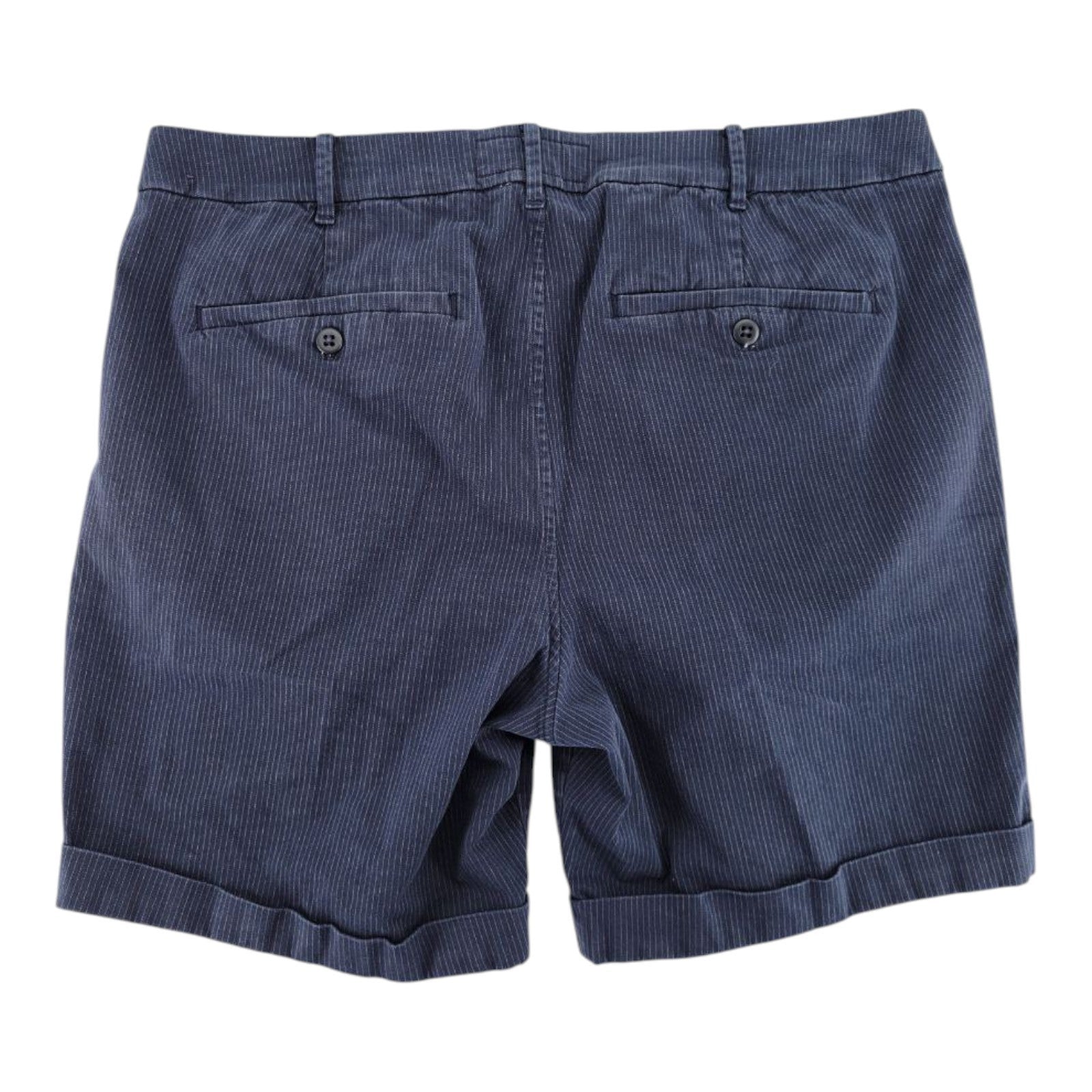 Abercrombie & Fitch Mens Navy Pinstripe Stretch Chino Shorts Size 36