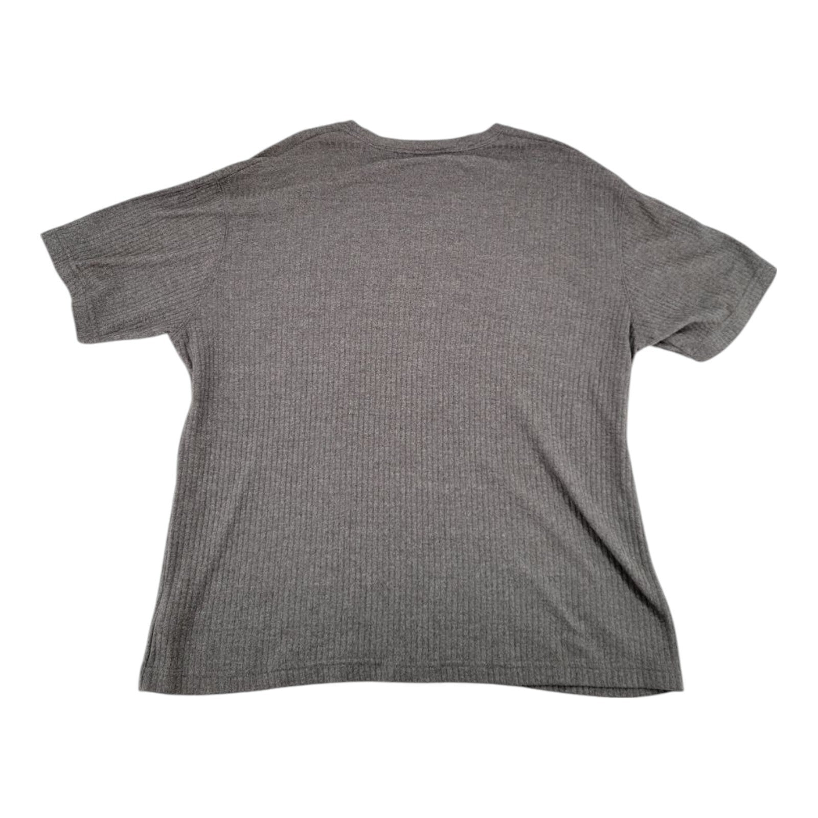 JF J Ferrar Gray Short Sleeve Ribbed Knit T-Shirt Mens Size Large