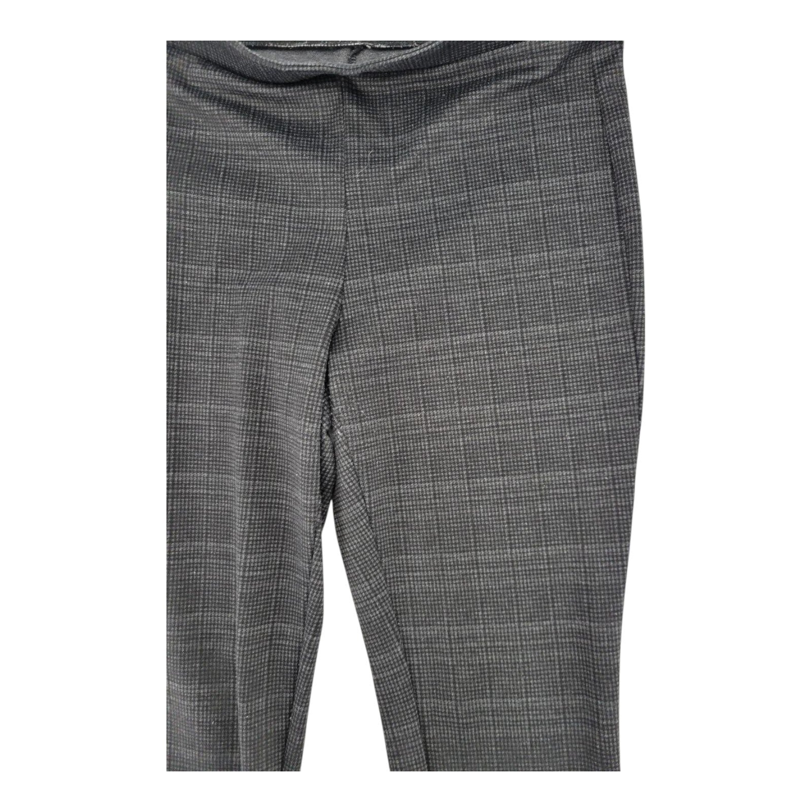 Harvé Benard Womens Gray Plaid Tapered Leg Pull On Pants Size S
