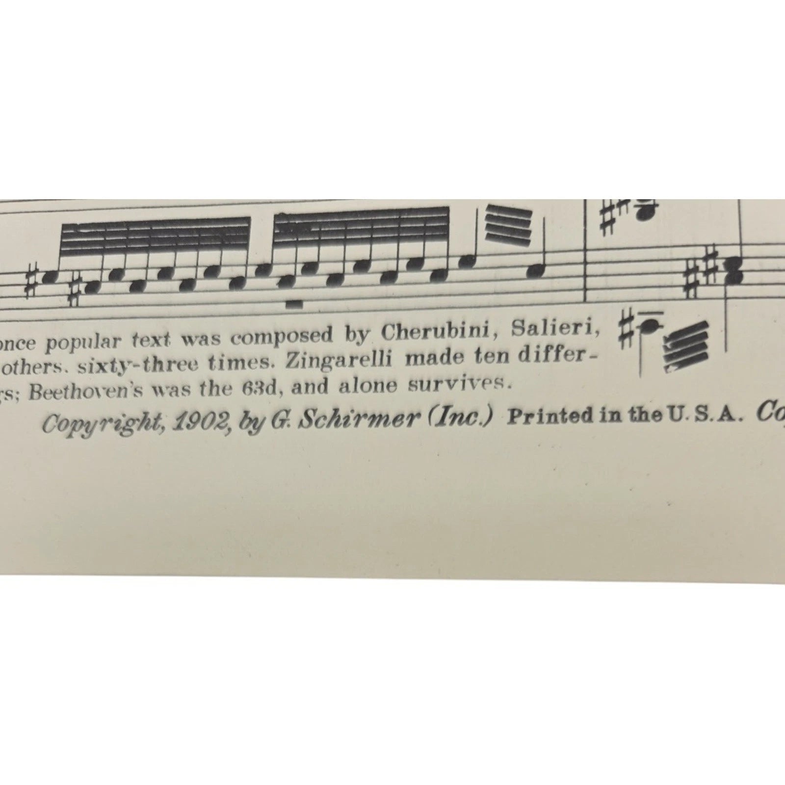 L. van Beethoven Songs with Piano Accompaniment Vintage Classic Sheet Music