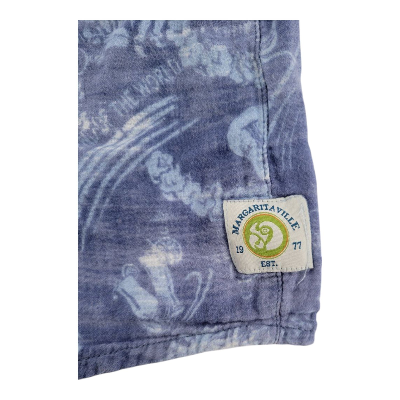 Margaritaville Men's Blue Hawaiian Shirt XXL Aloha Island Cotton Blend