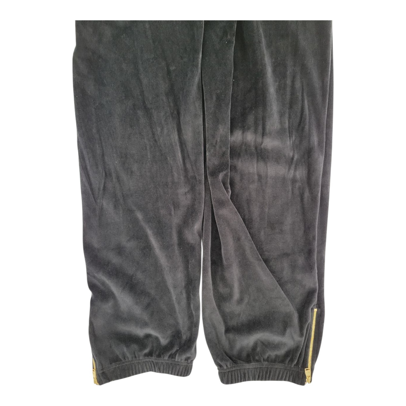 Dogg Supply by Snoop Dogg Velour Black Sweatpants Gold Zip Ankle Size 3XL