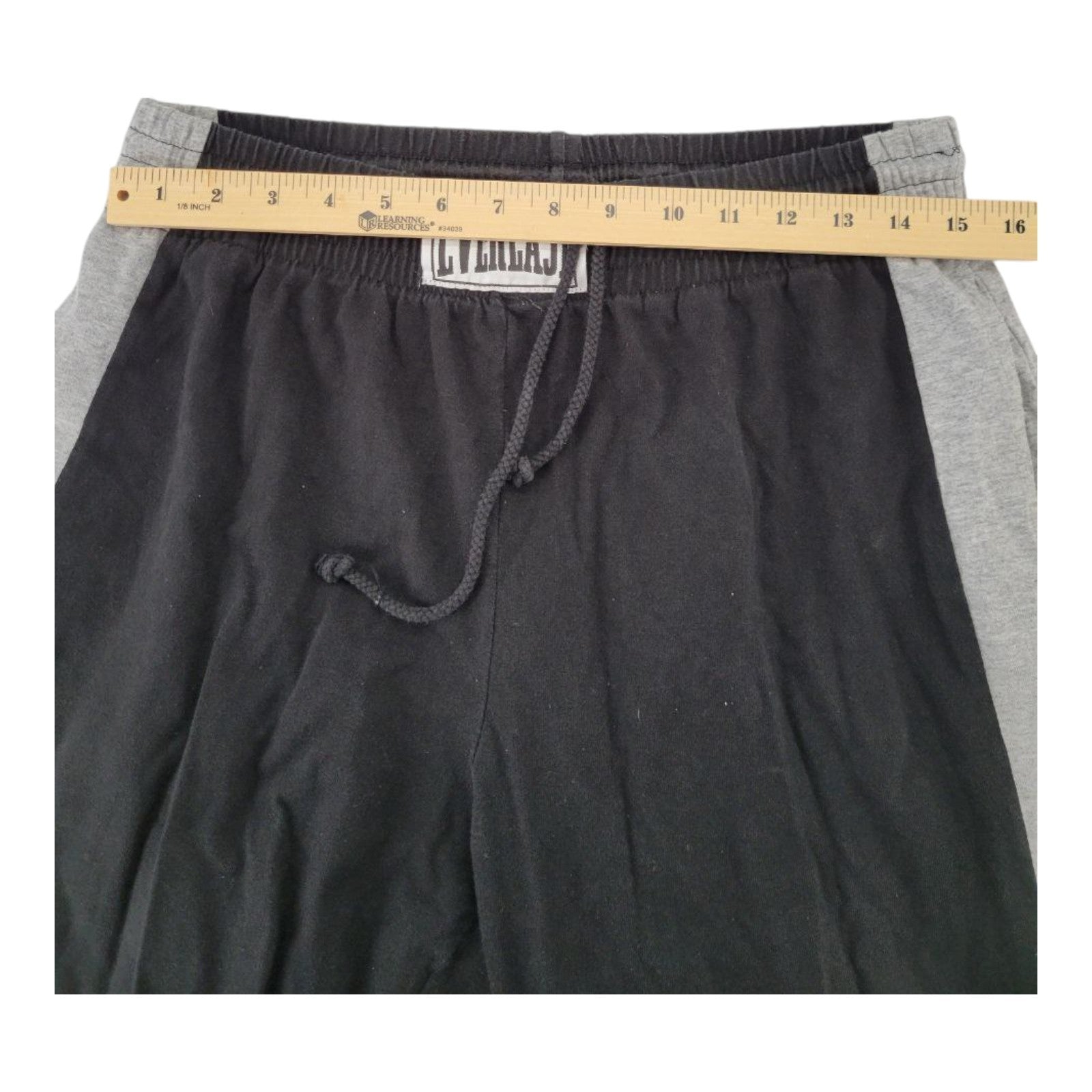 Everlast Black Gray Jogger Athletic Pants Drawstring Elastic Waist Mens Size M