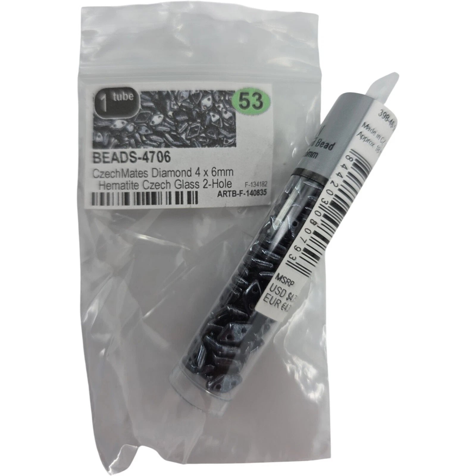 Starman CzechMates Lot of 3 Diamond Beads Matte Metallic Copper Flax Hematite