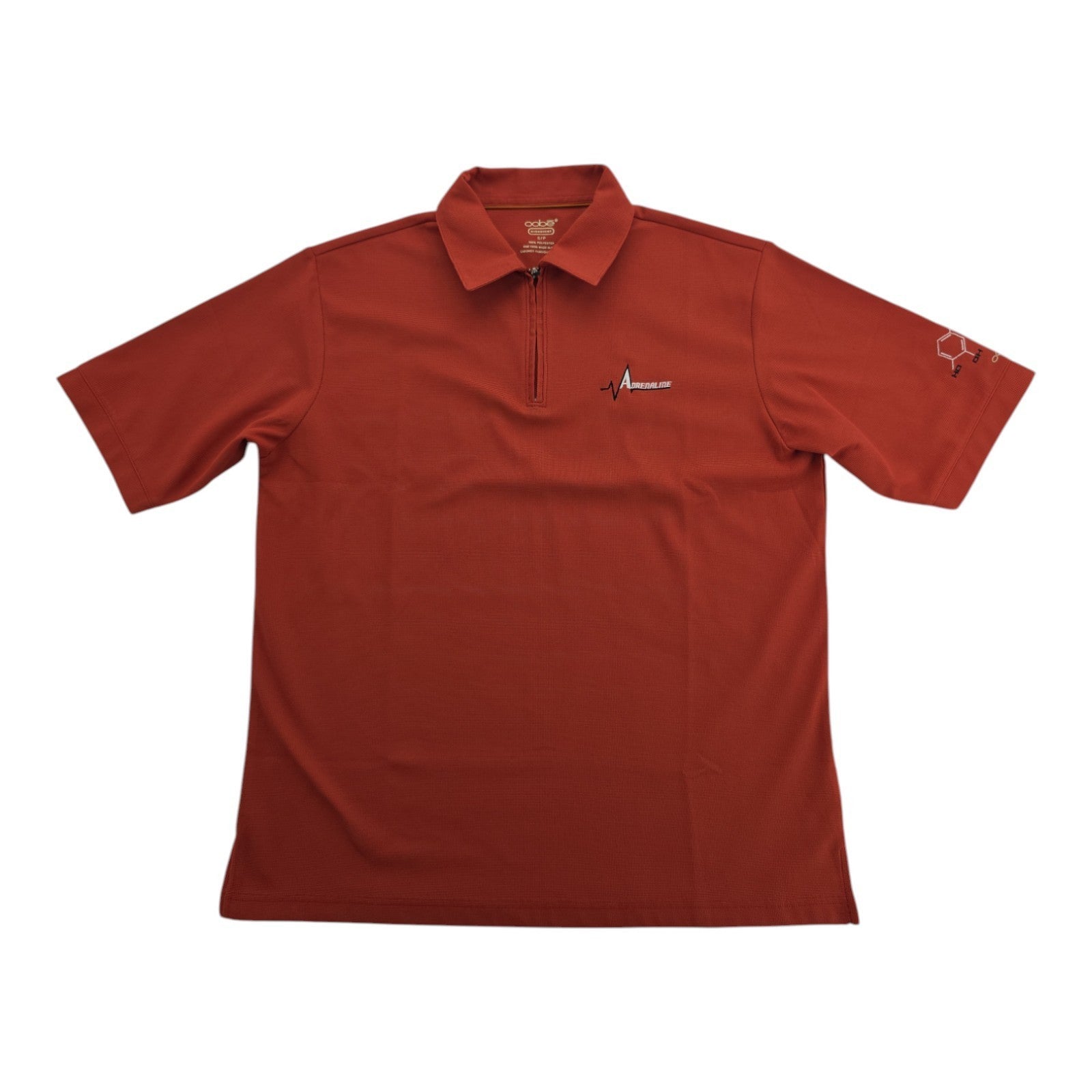 Oobe HydrOvent Adrenaline Polo Shirt Men’s Small Red Quarter Zip Polyester