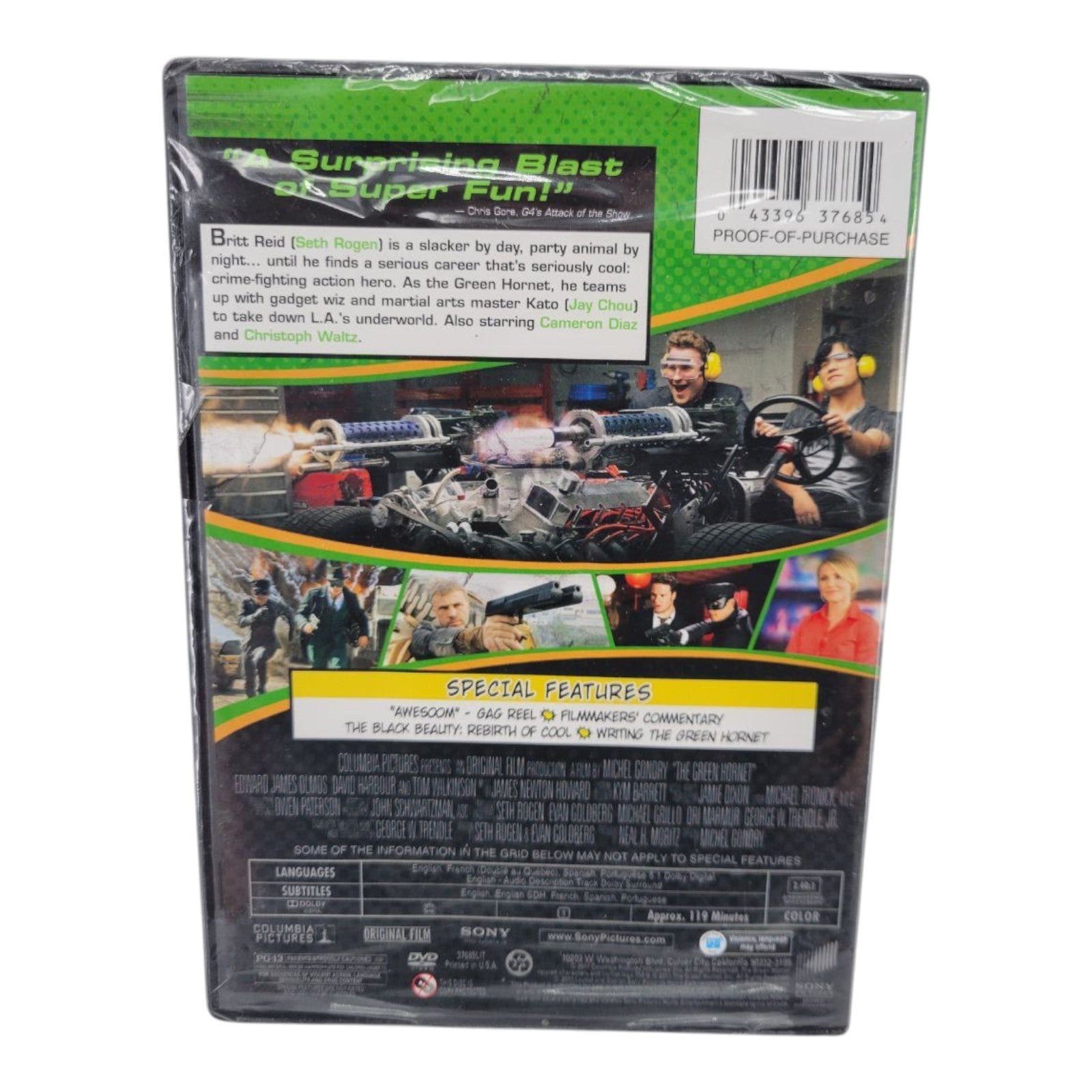 DC Superhero DVD Bundle 4 Movies: Aquaman, Batman, Green Hornet