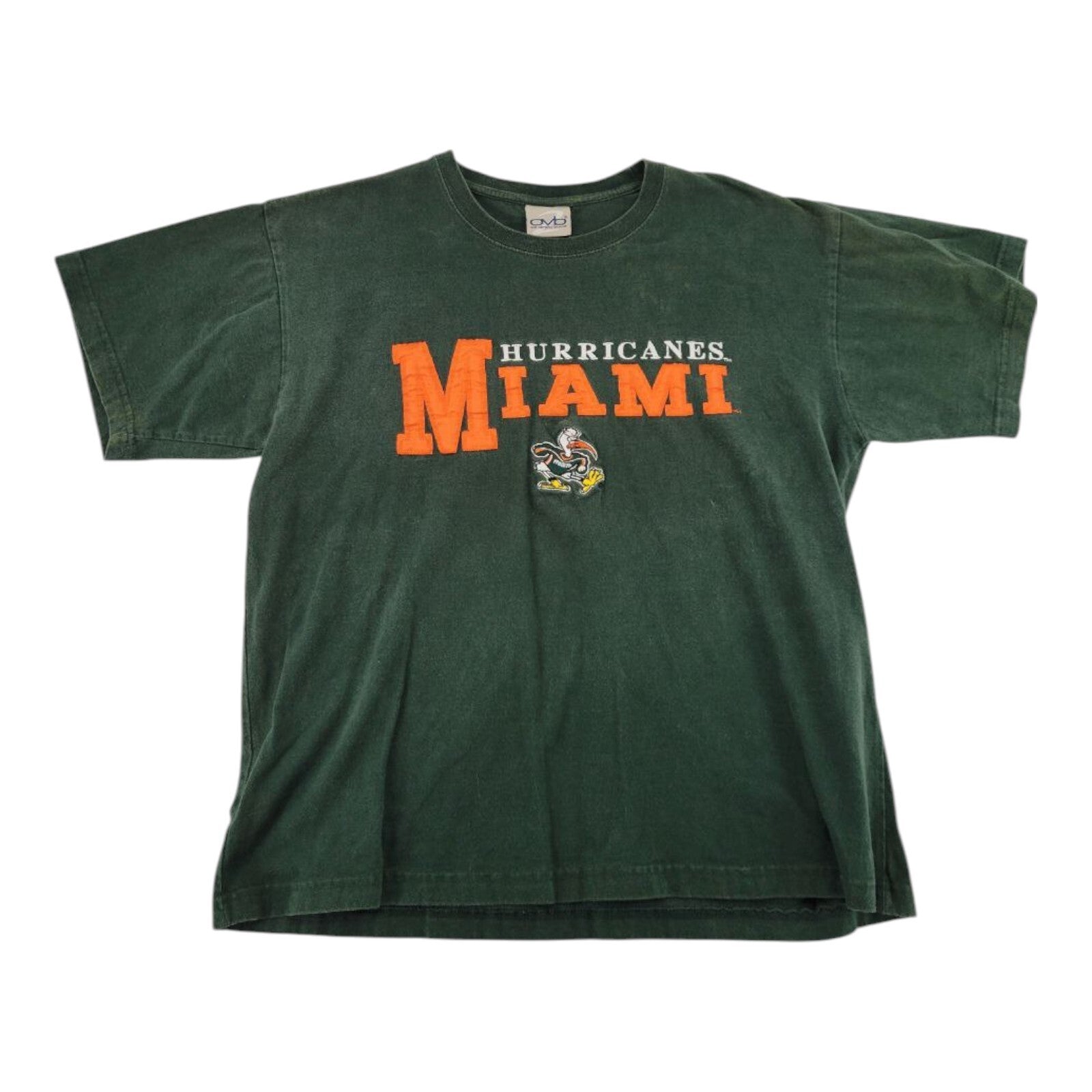 OVB Old Varsity Brand Ibis Logo Miami Hurricanes Mens Green T-Shirt Size M