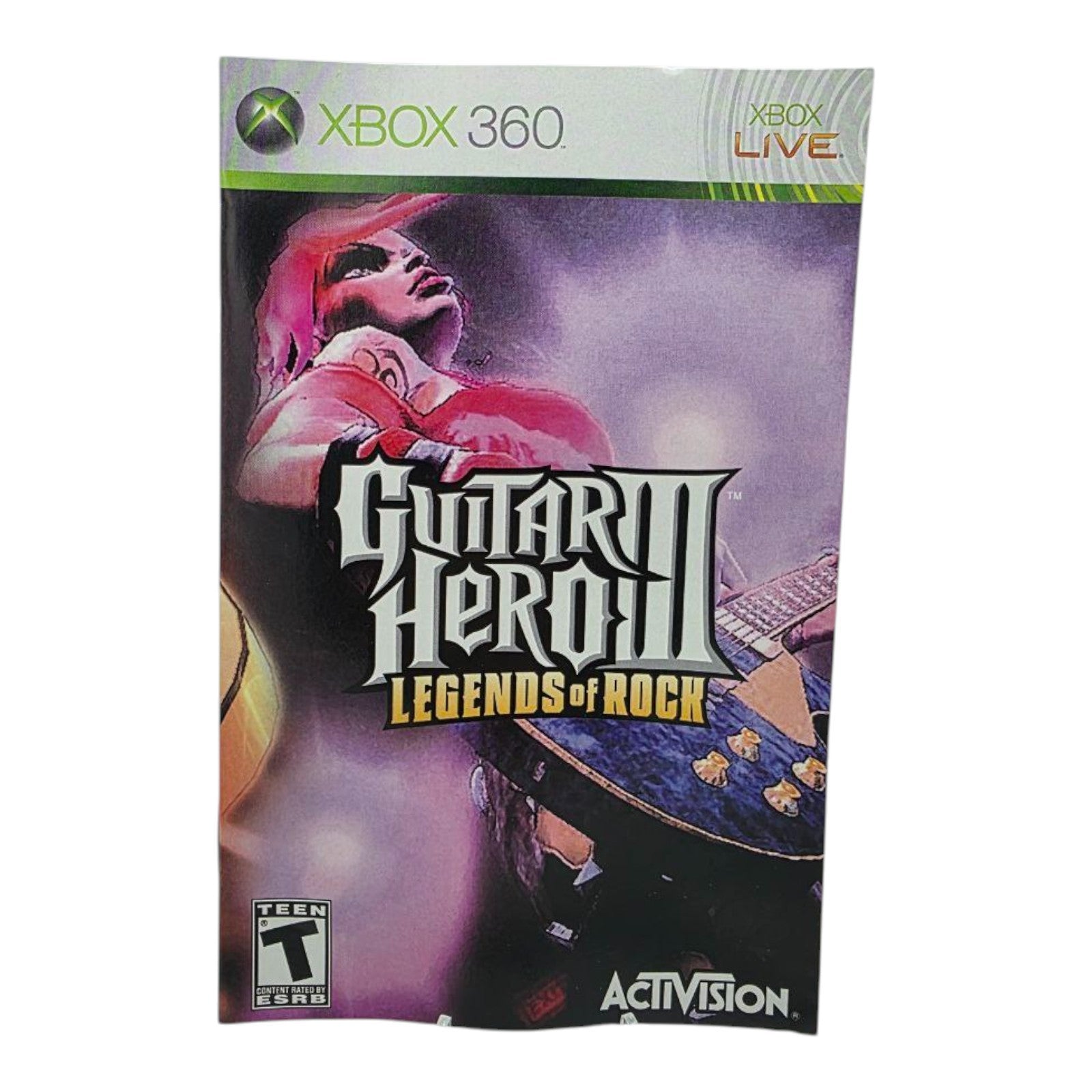 Guitar Hero III Legends of Rock Xbox 360 Complete with Manual - Not for Resale