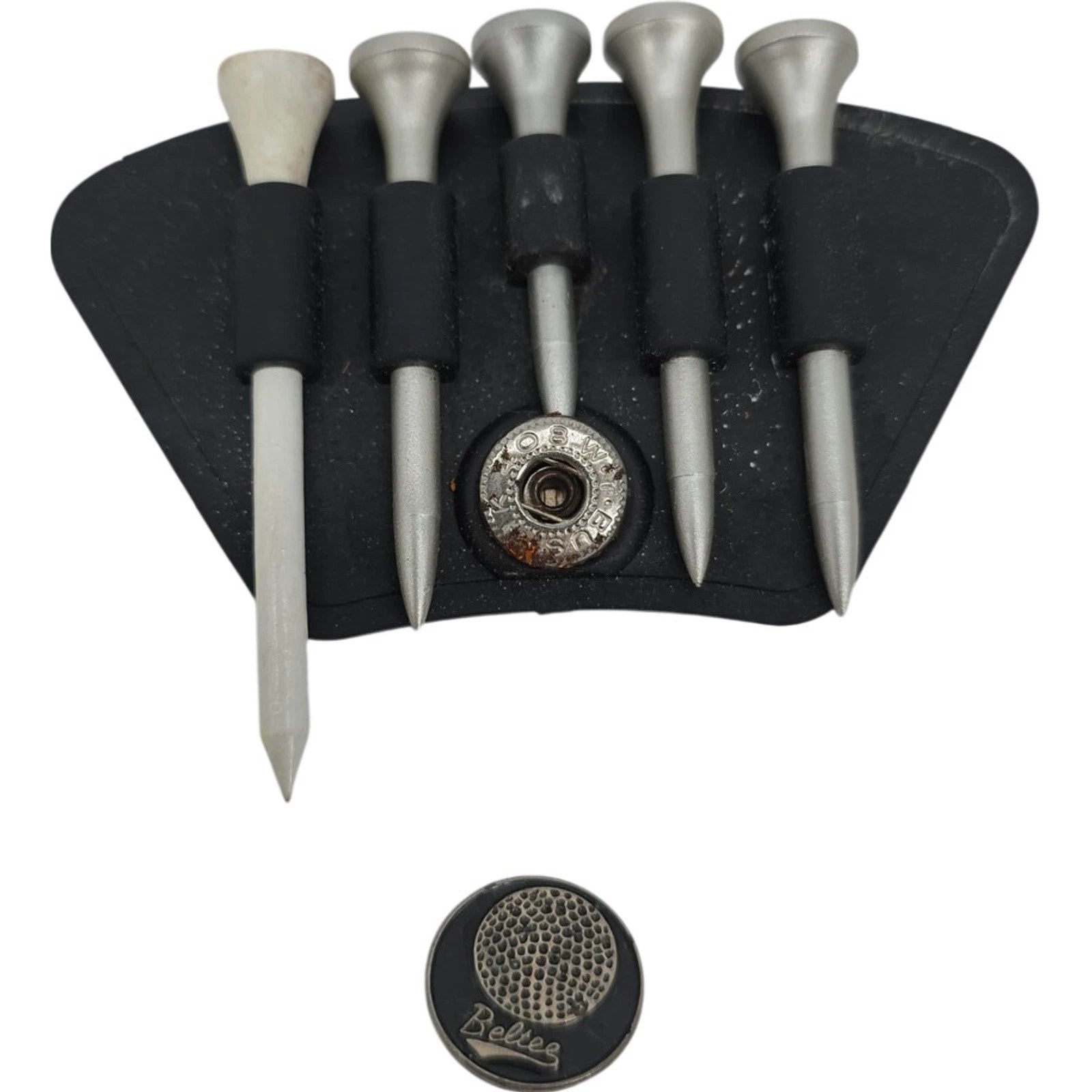Beltes Golf Tee Holder with Magnetic Ball Marker and 5 Tees