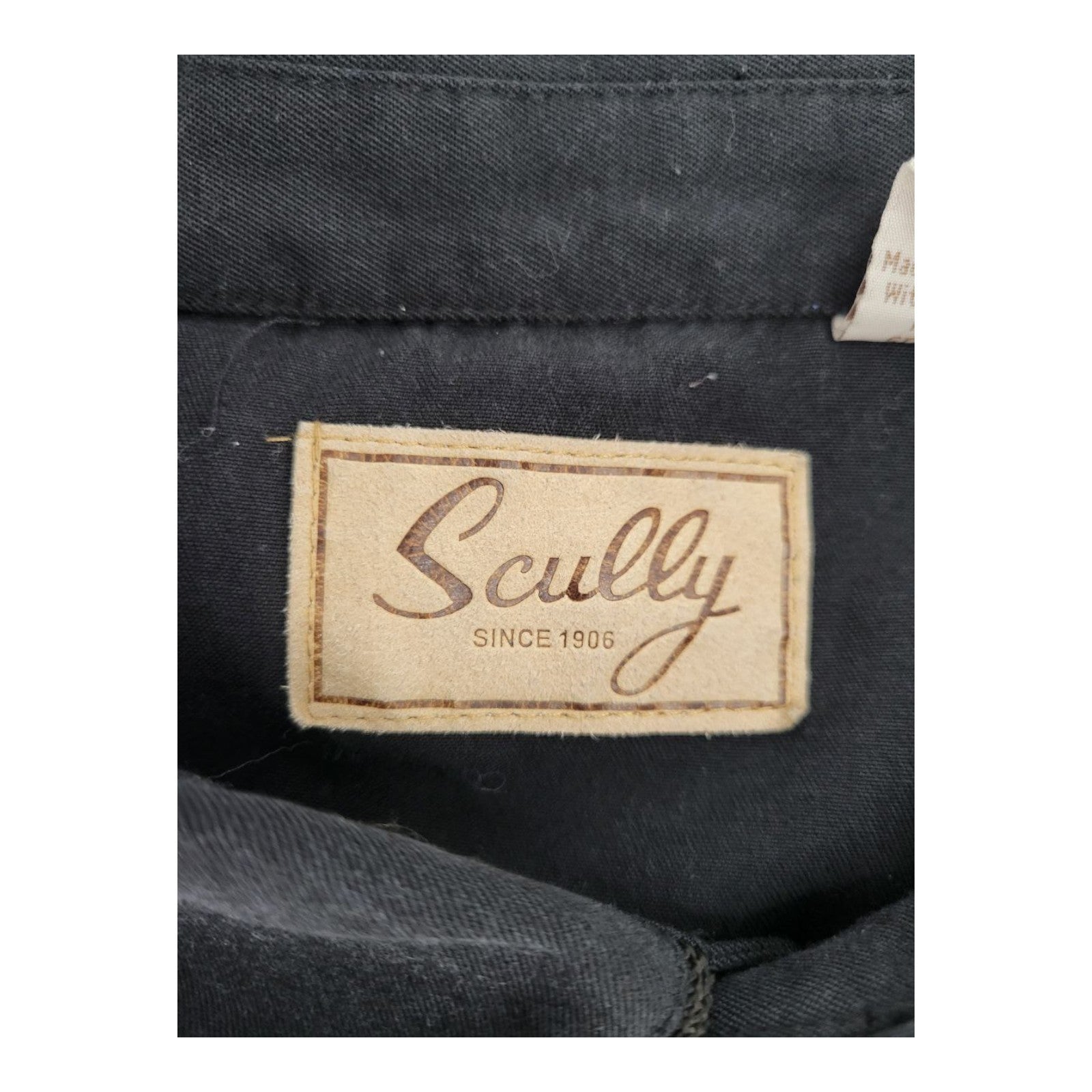 Scully Men's Western Shirt Black XL Embroidered Pearl Snaps Long Sleeve