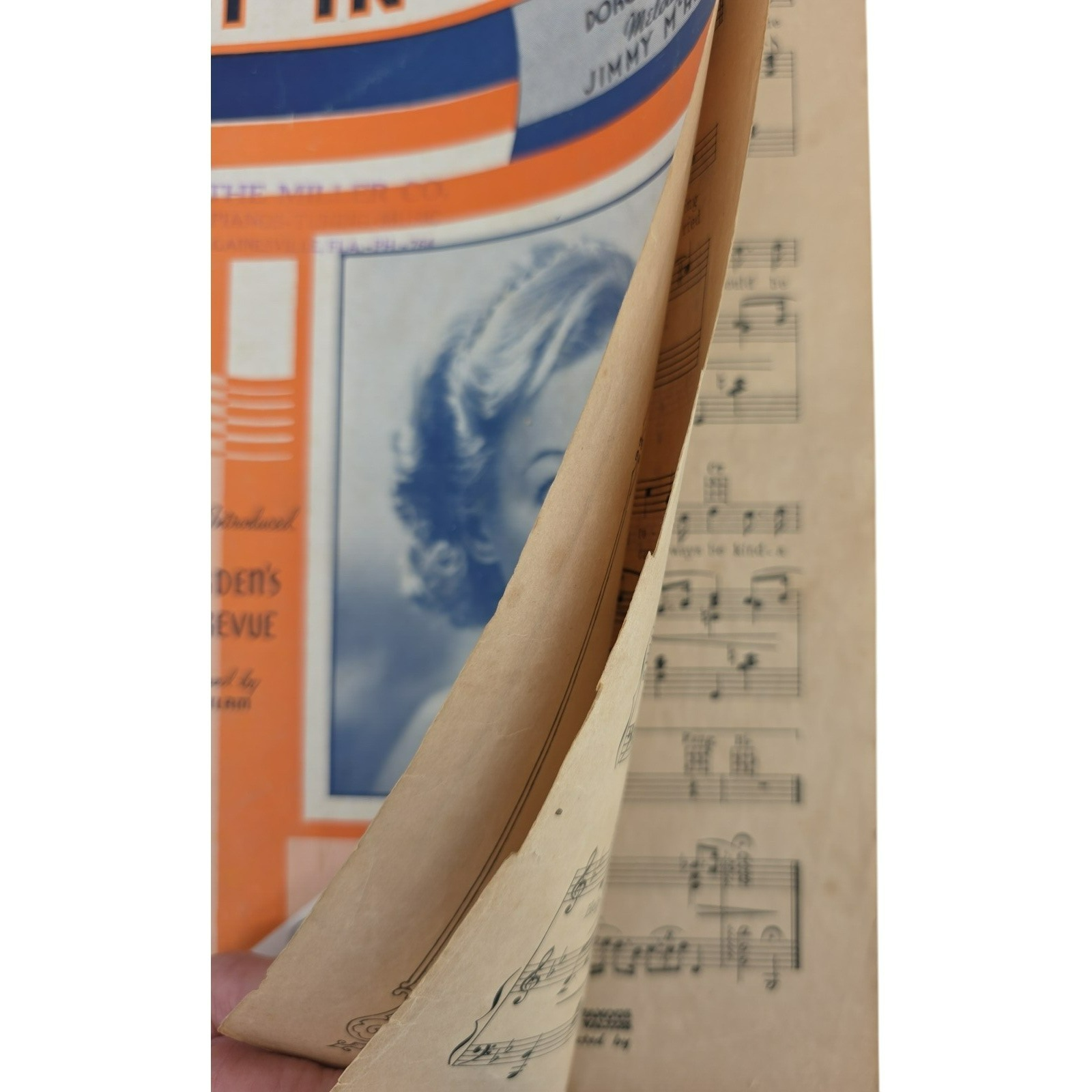 Vintage 1934 Sheet Music Lost in a Fog by Dorothy Fields and Jimmy Mc Hugh