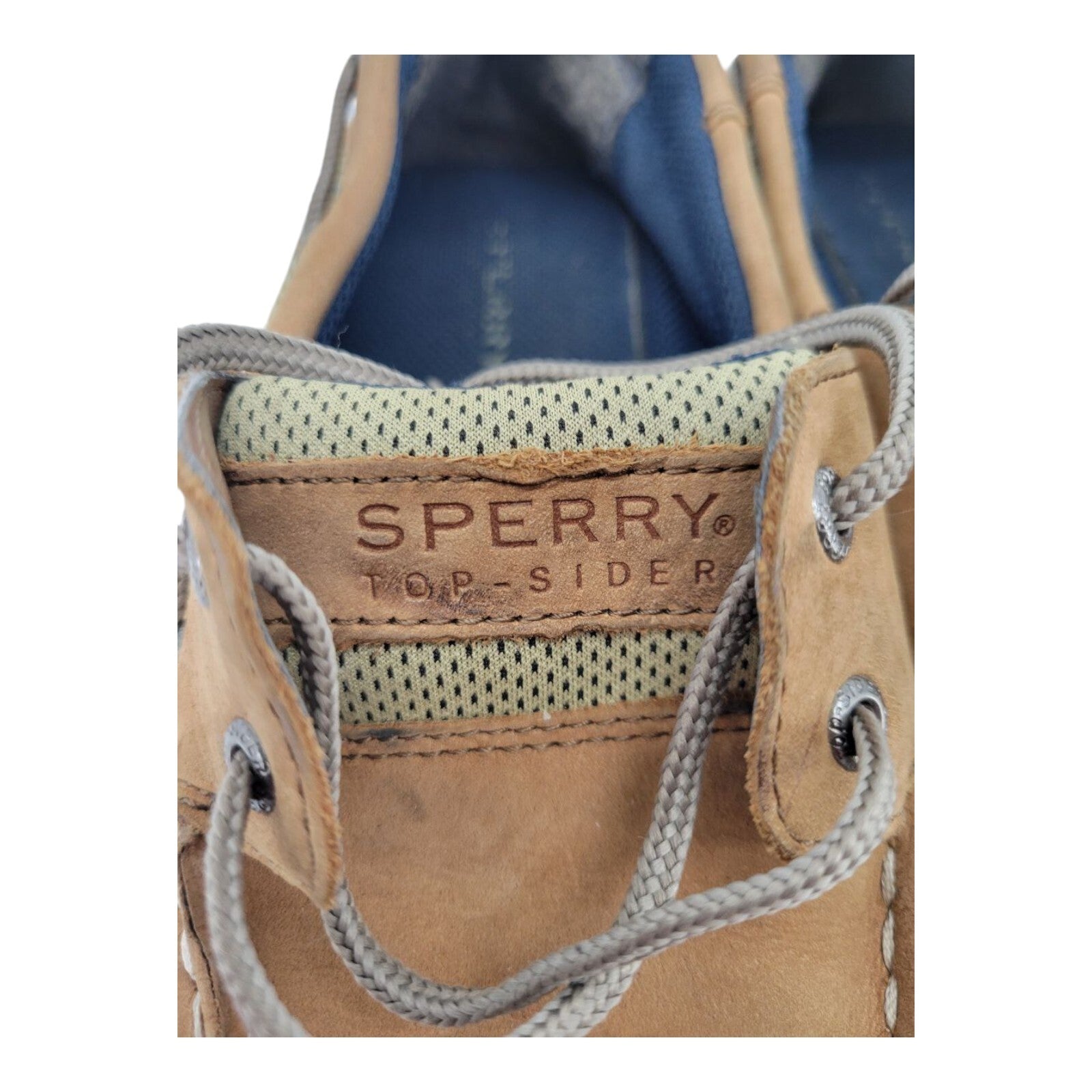 Sperry Top Sider Boys Lanyard Boat Shoes 2 Eye Tan Leather US 4.5M EU 37