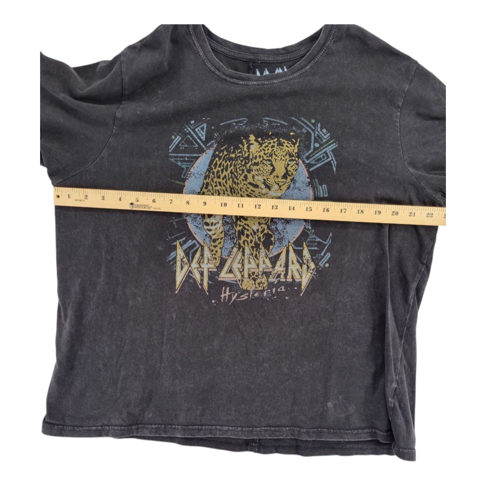 Def Leppard Hysteria Graphic Band Tee Black Leopard Tour Shirt Men's XL