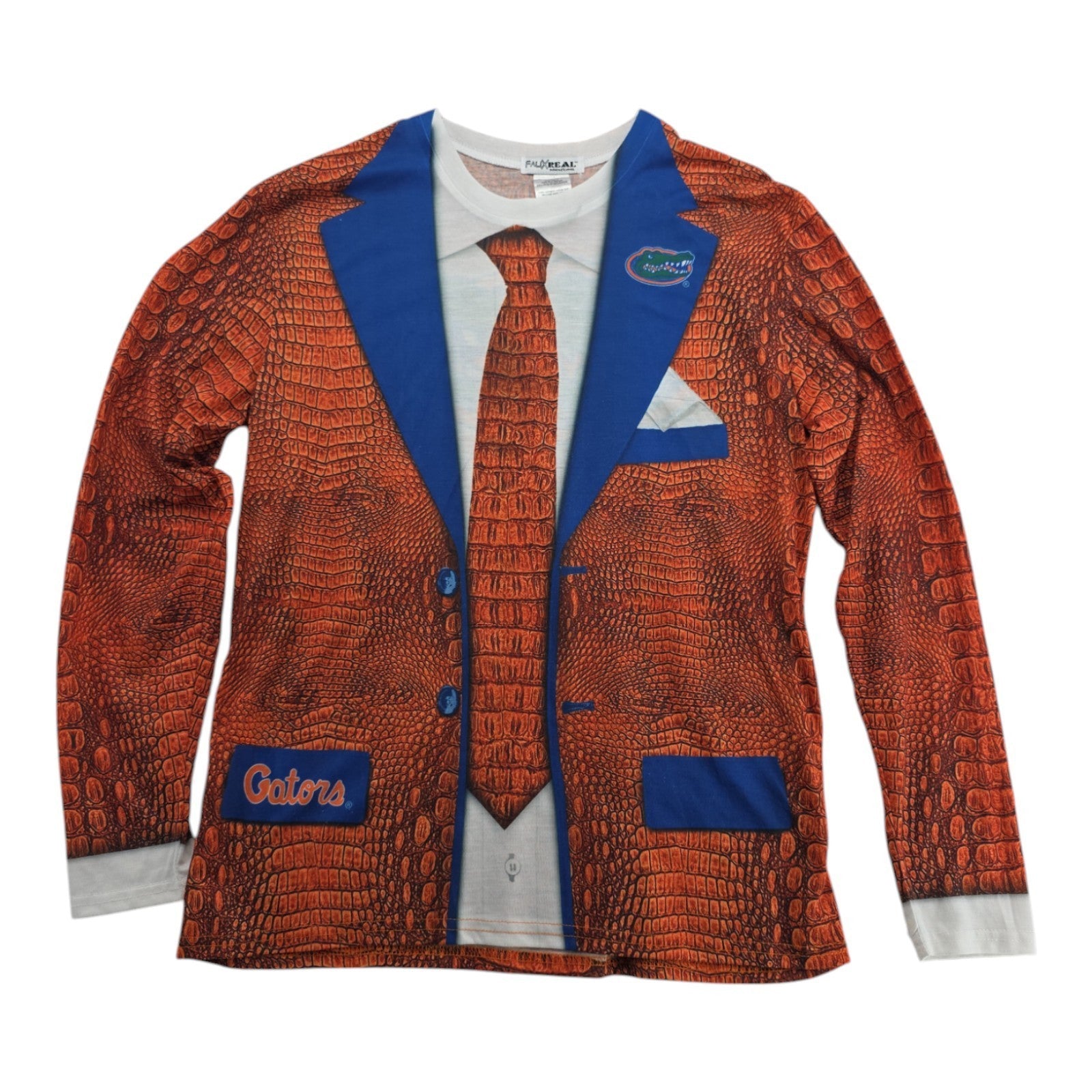 Faux Real Florida Gators Alligator Suit Jacket Graphic Shirt Men’s M