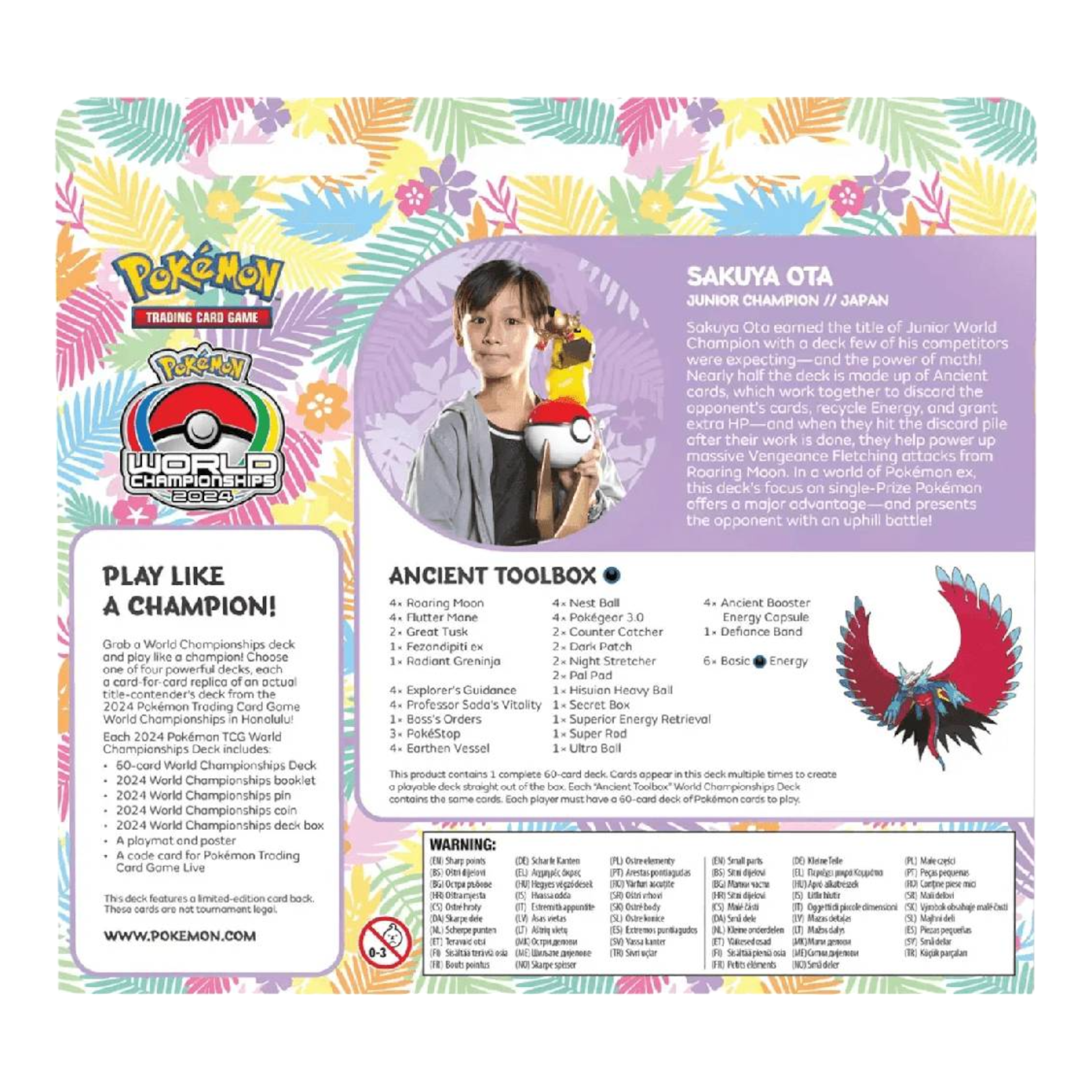 Pokémon TCG 2024 World Championships Deck Sakuya Ota Ancient Toolbox