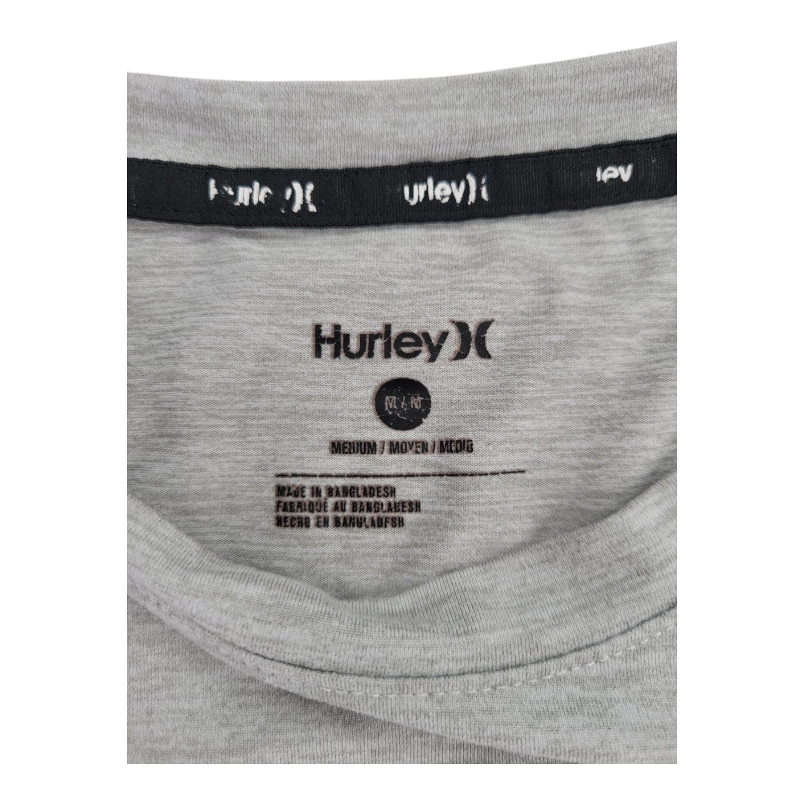Hurley Gray Performance Stretch T-Shirt Men's Size M