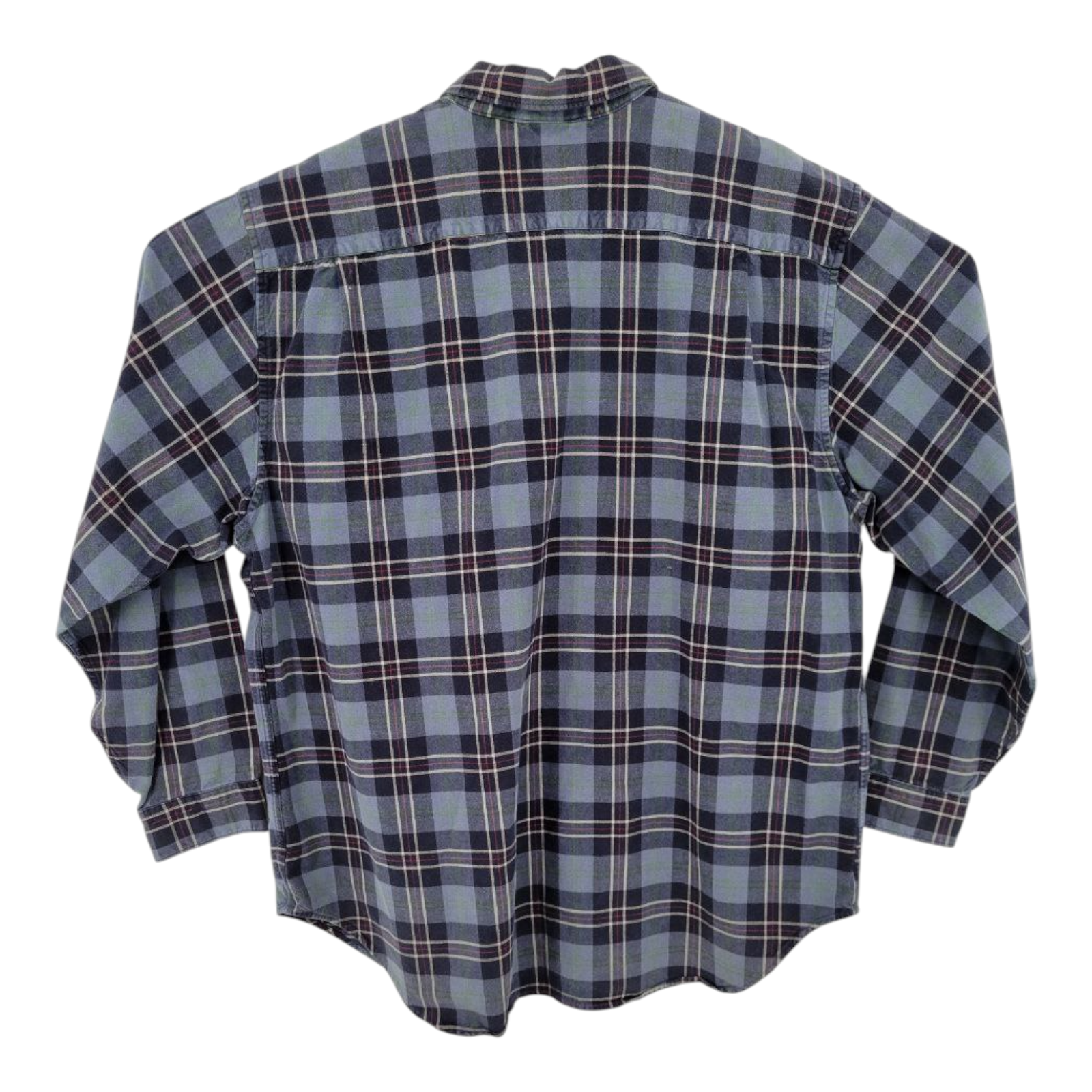 Gap Mens Blue Plaid Flannel Long Sleeve Shirt Size XXL