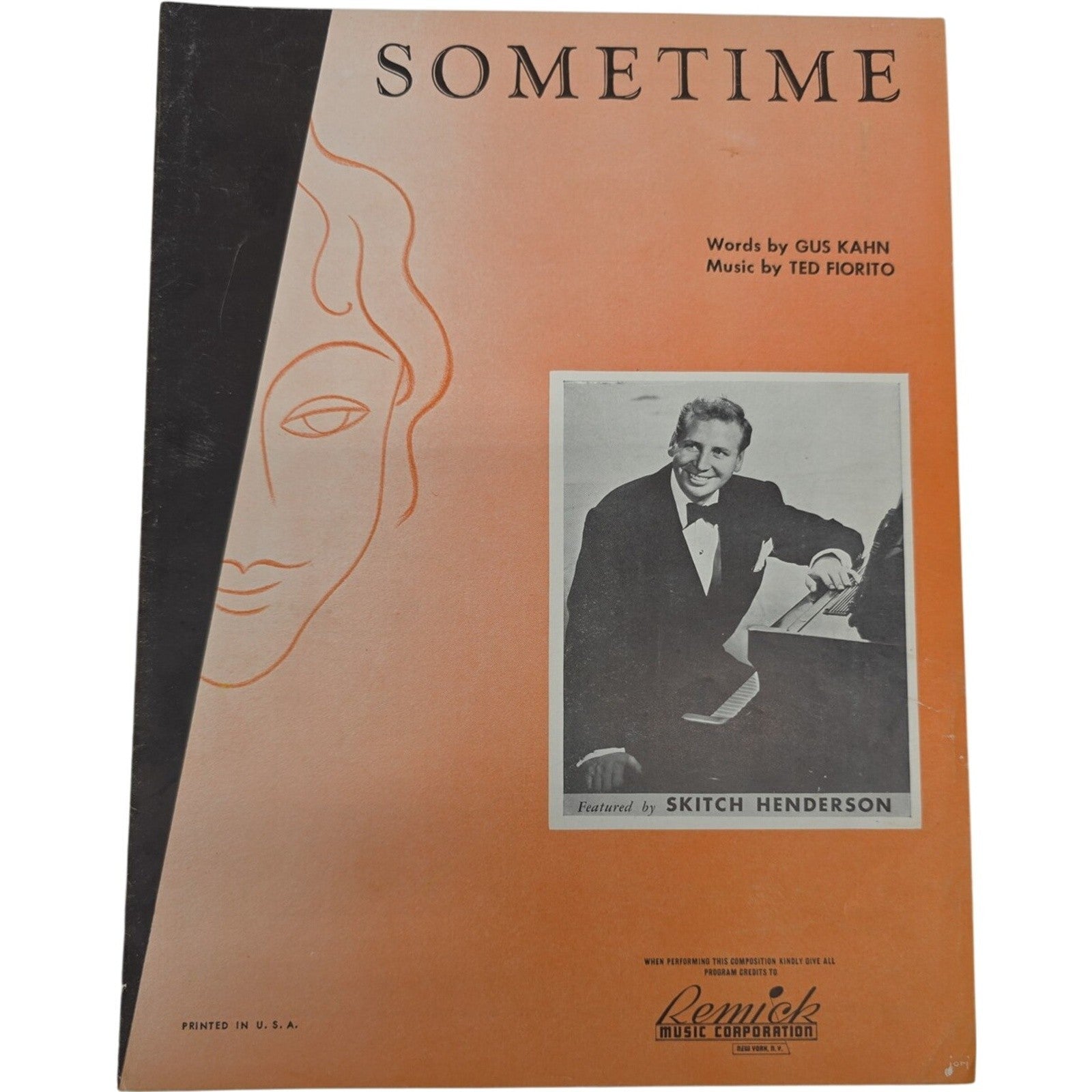 1925 Sometime Vintage Sheet Music feat by Skitch Henderson by Kahn & Fiorito