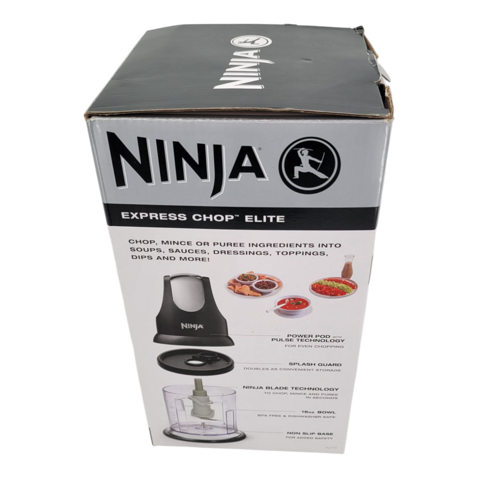 Ninja Food Chopper Express Chop 200W 16 Oz Bowl for Mincing Grinding Blending