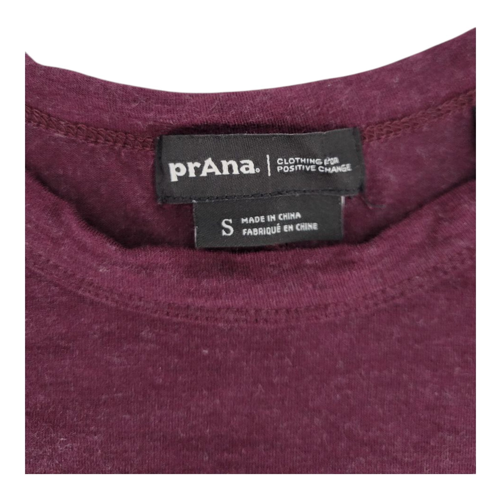 PrAna Long Sleeve Burgundy Lightweight Stretch Womens Top Size Small