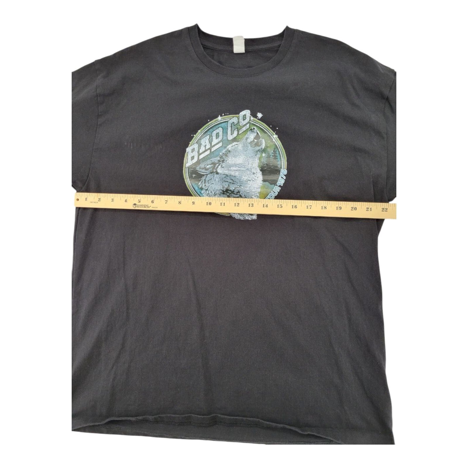 Pro1 Dada Bad Company Tour 1976 T-Shirt Black Wolf Graphic Rock Tee XL