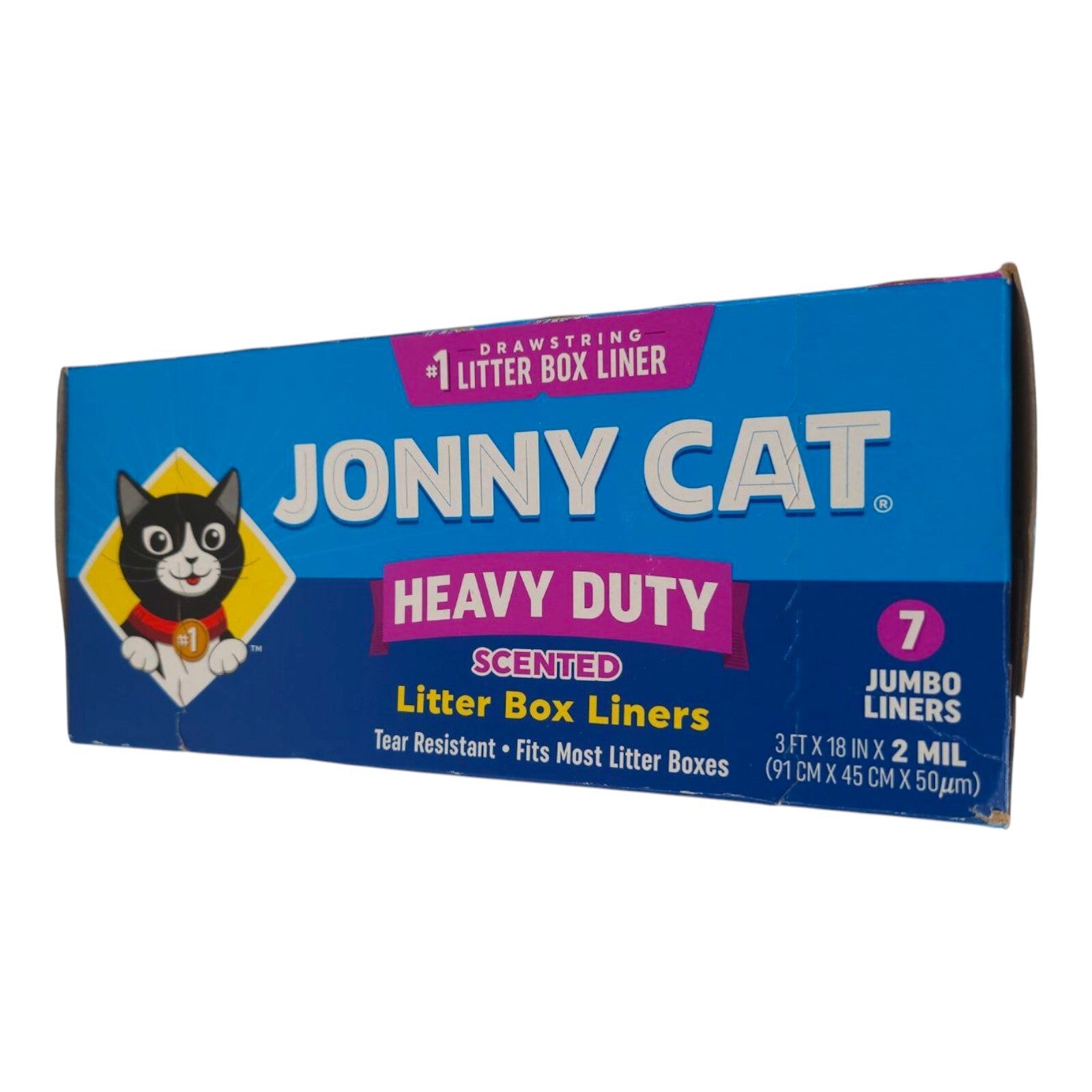 Jonny Cat Litter Box 7 Jumbo Liners Heavy Duty Tear & Leak Resistant Drawstring