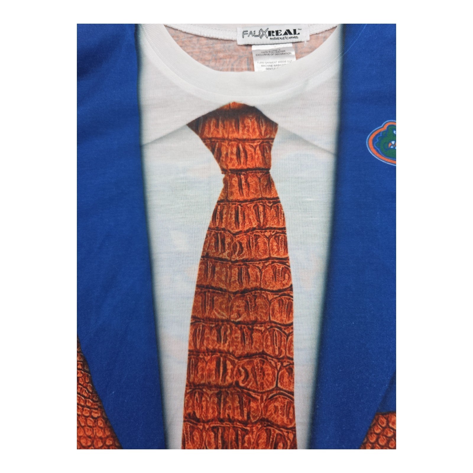 Faux Real Florida Gators Alligator Suit Jacket Graphic Shirt Men’s M
