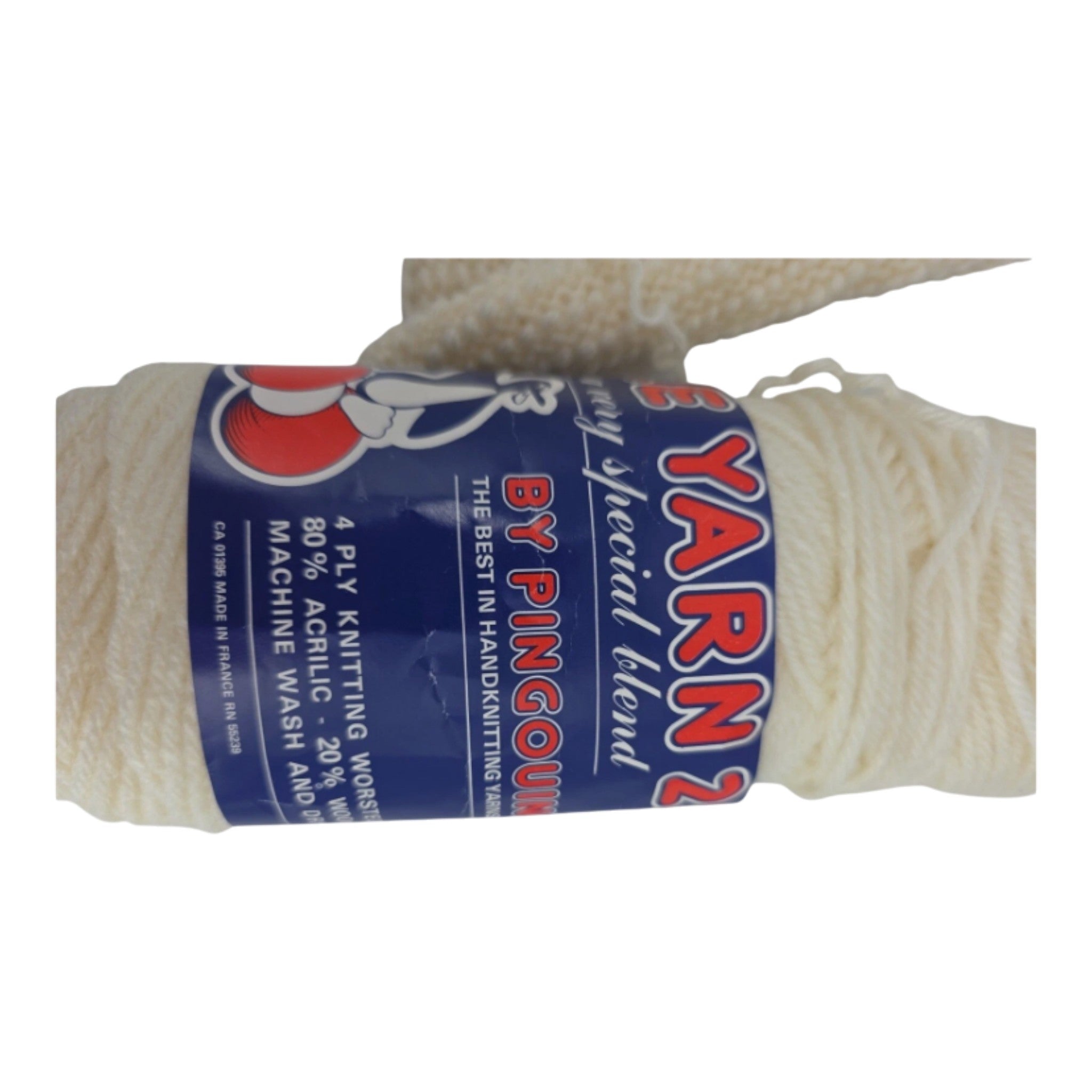 Vintage Pingouin Le Yarn Acrylic Wool Blend Knitting Yarn with Project Pieces