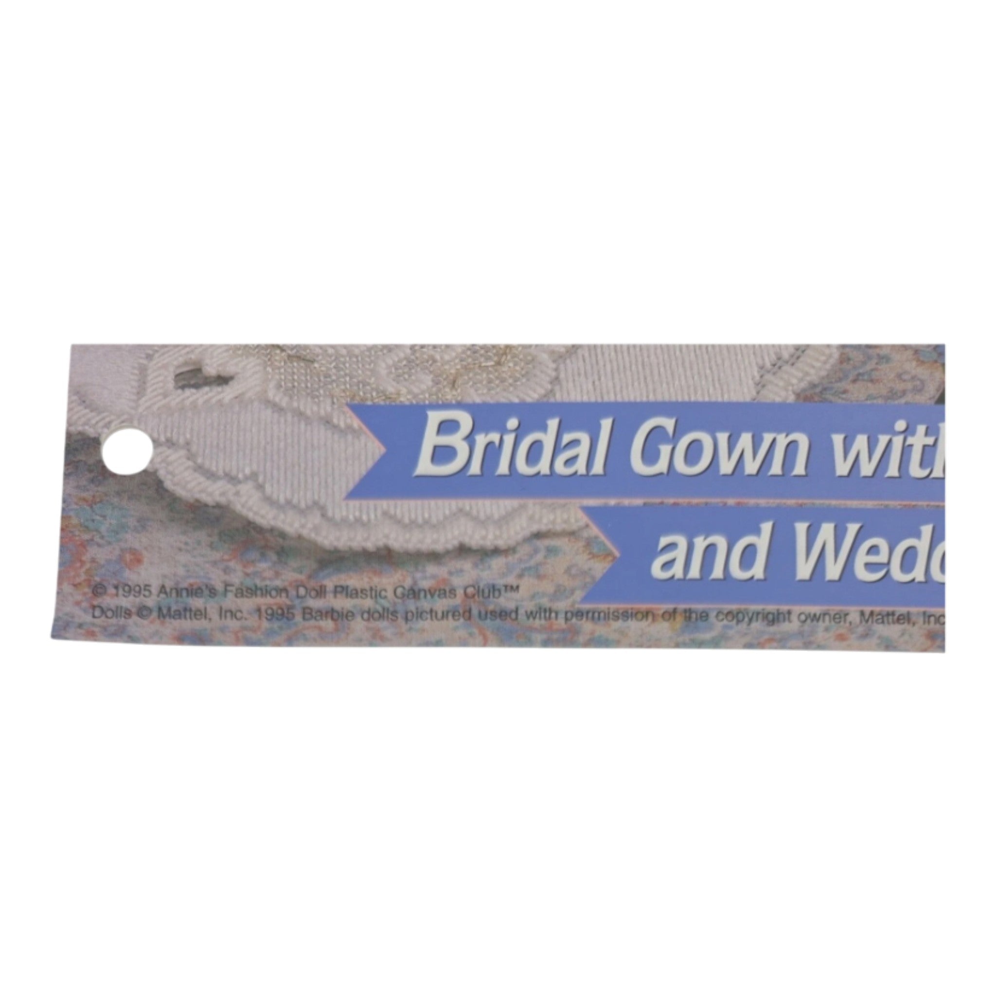 Lot 2 Annie’s 1995 Plastic Canvas Doll Patterns Bridal Gown & Rose Luggage Set