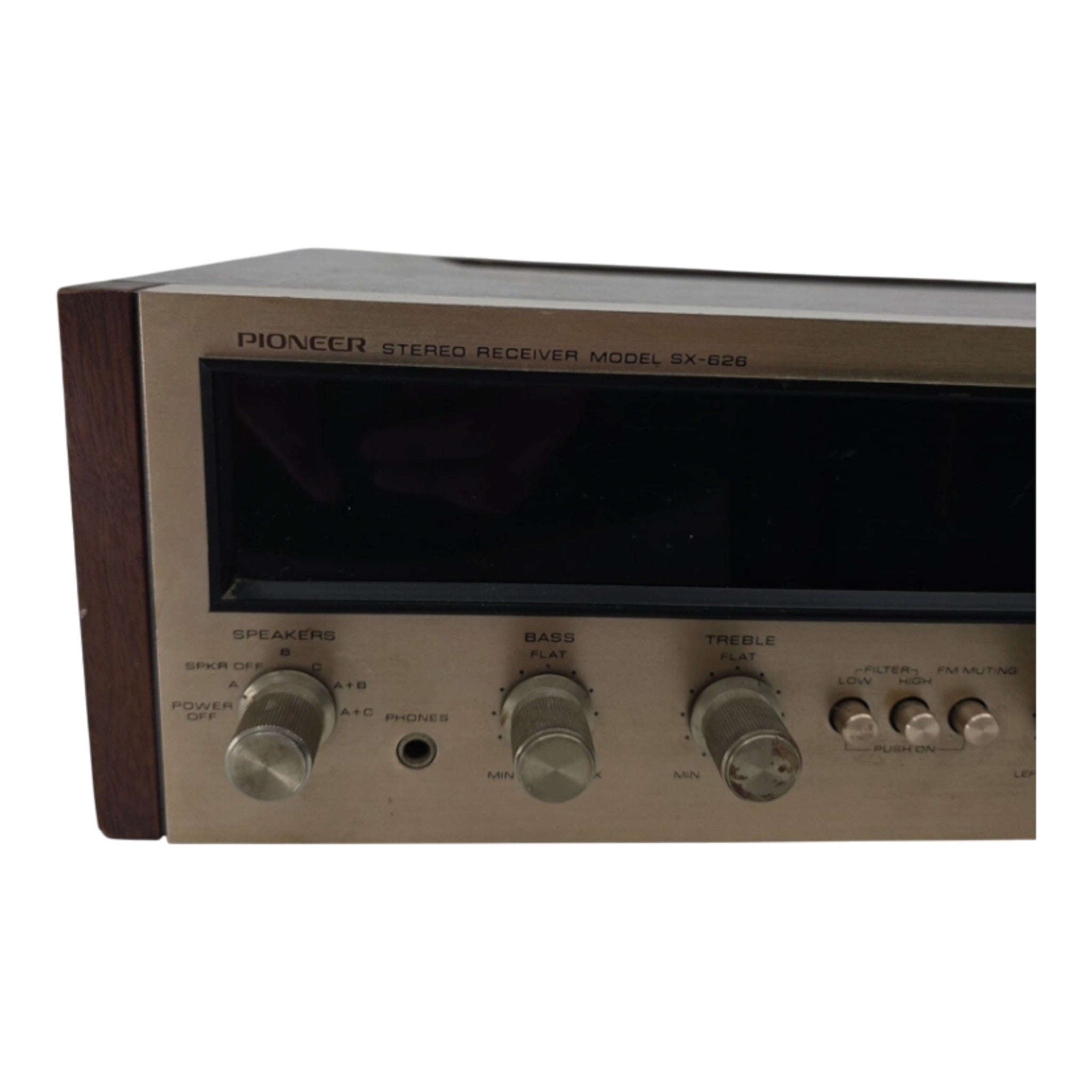 Pioneer SX-626 Vintage Stereo Receiver For Parts/Non Working Wood Case Japan