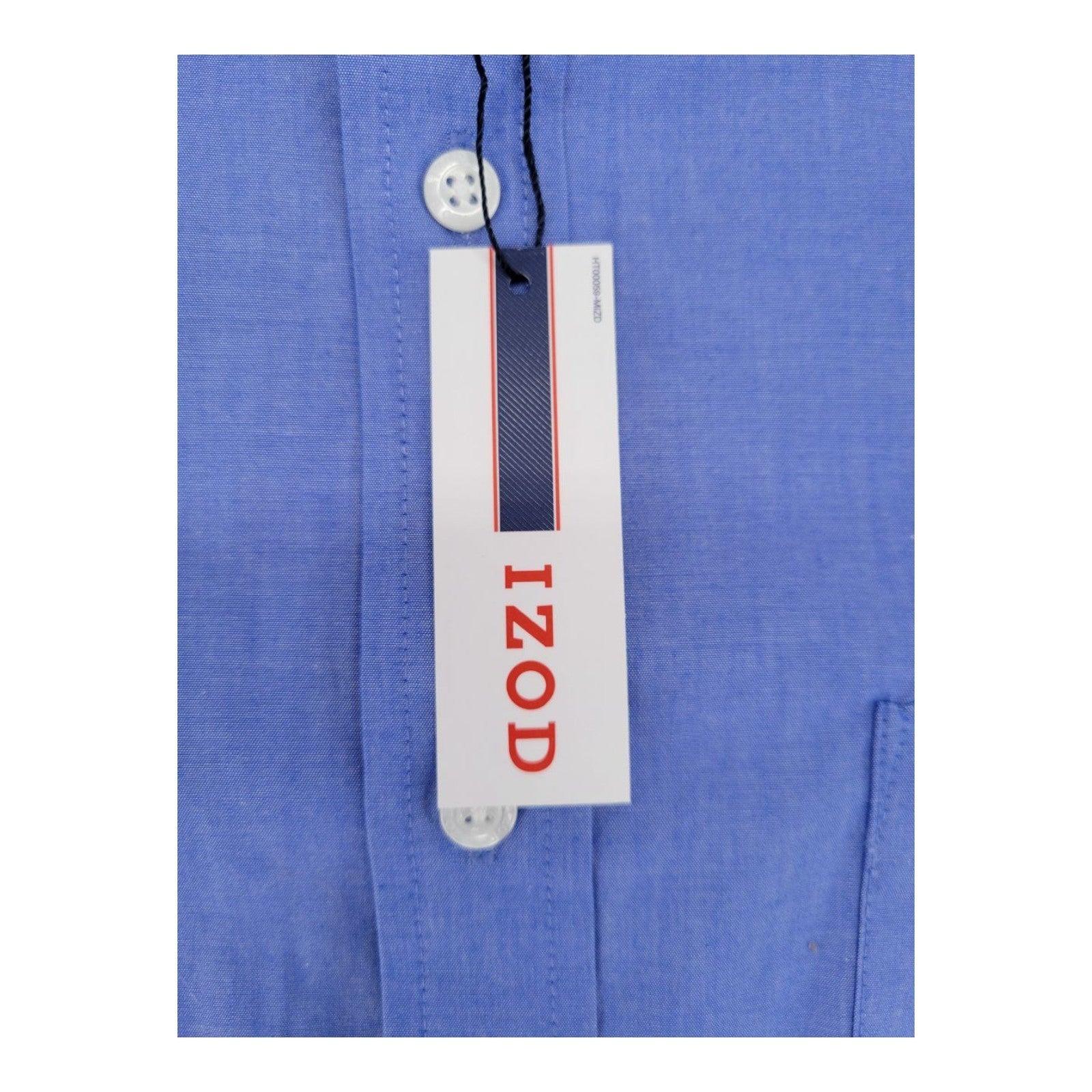 IZOD Men's Royal Blue Button Shirt 15.5 34/35 Long Sleeve Cotton Easy Care