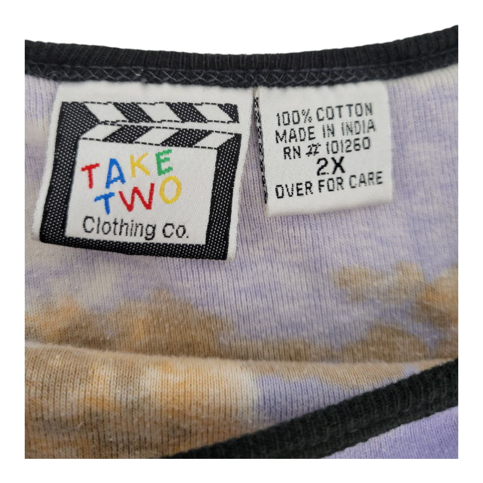 Take Two Clothing Co Scenic Graphic Embellished 3/4 Sleeves Top 2X