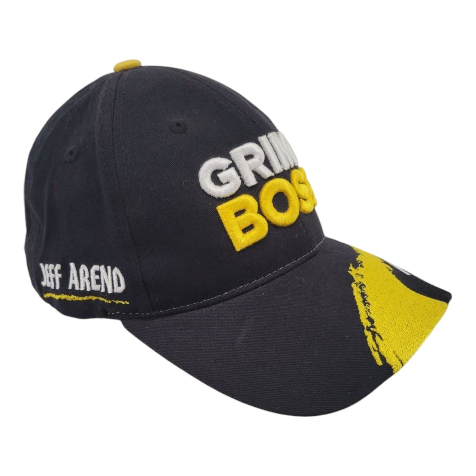 MainGate NHRA Grime Boss Drag Racing Black Yellow Adjustable Hat One Size