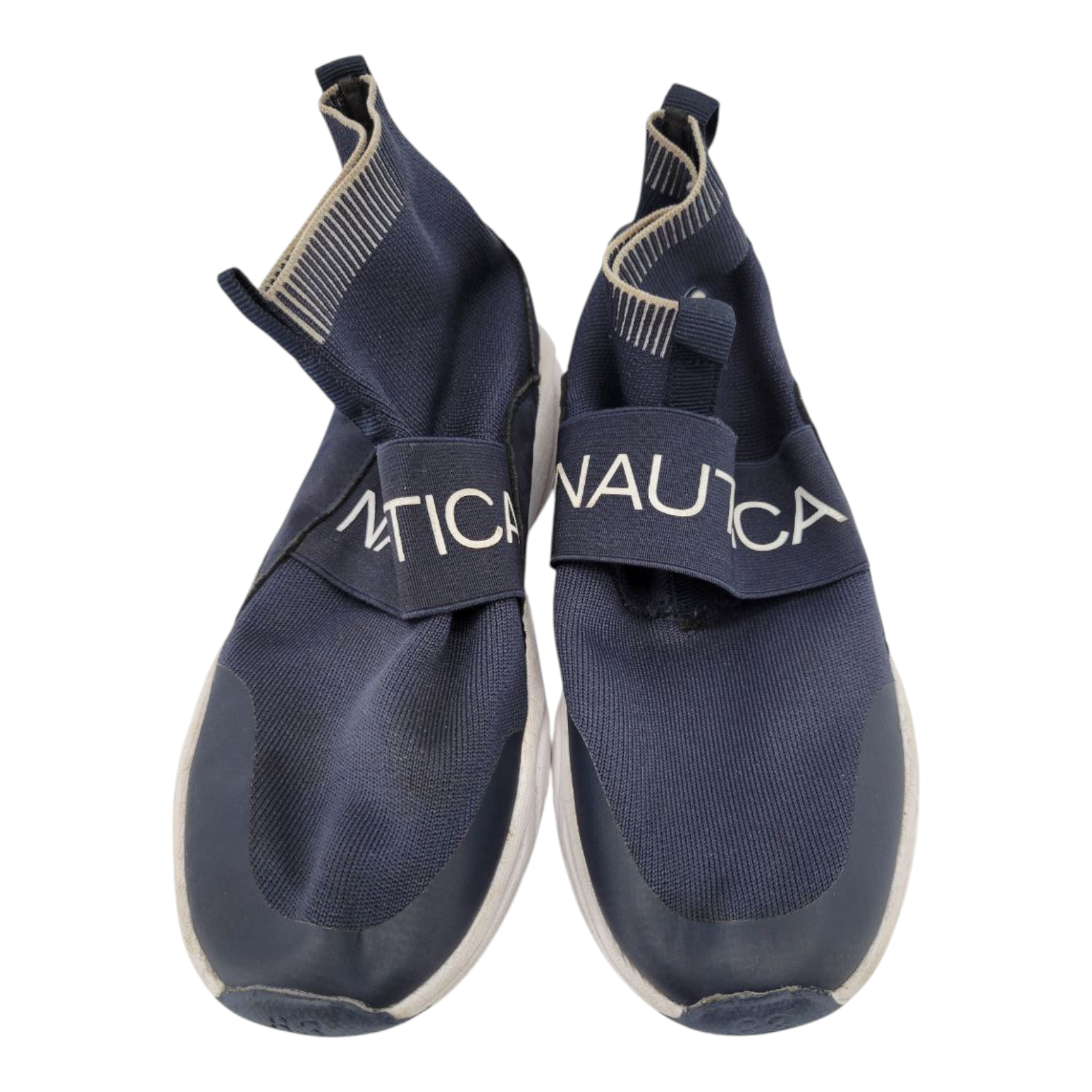 Nautica Unisex Kids Blue Sneakers High Top Sock Slip On Size 5