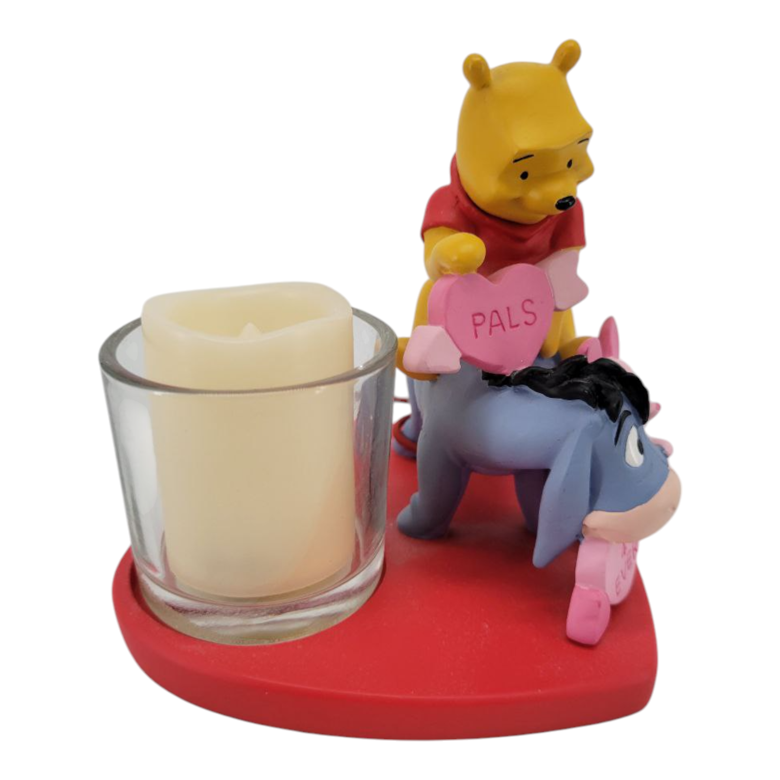 Disney Winnie the Pooh Valentine Heart Candle Holder Pals 4 Ever