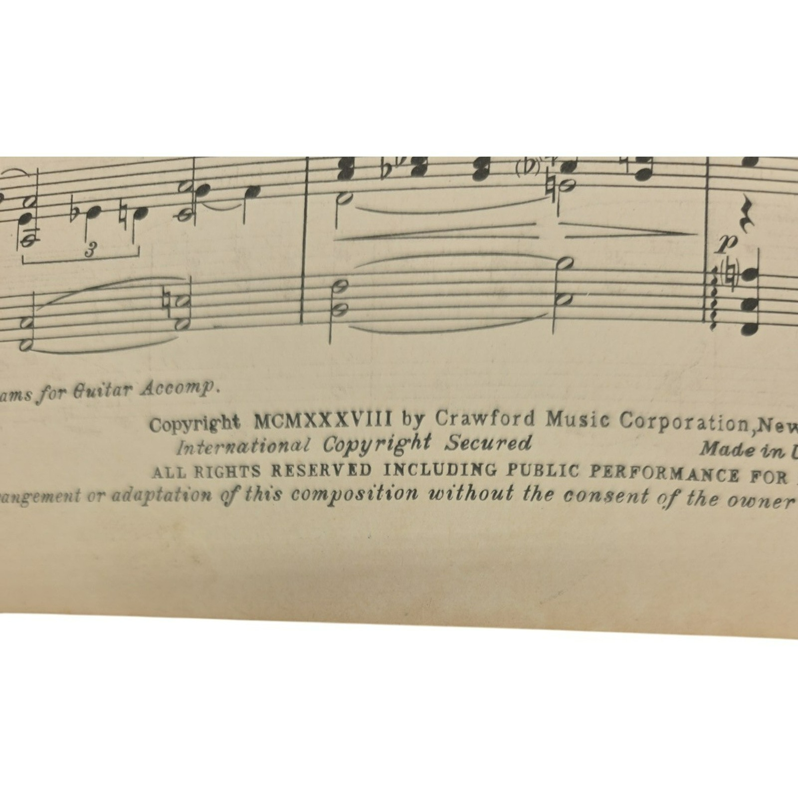 Vintage 1938 A Gypsy Told Me From Happy Landing Ethel Merman Sheet Music