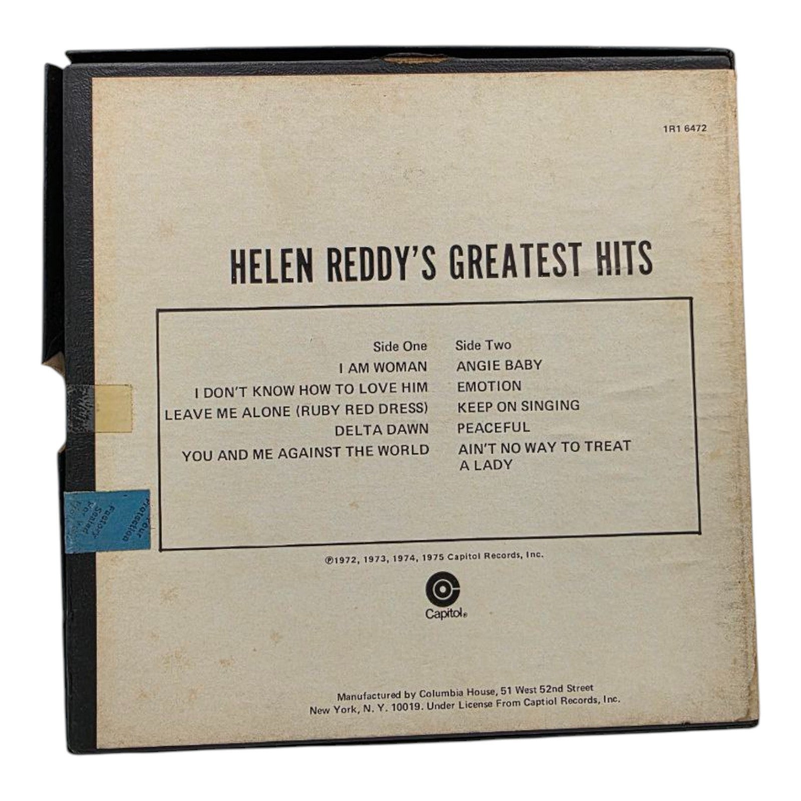 Helen Reddys Greatest Hits Reel to Reel Tape 4 Track 3 3/4 IPS 1R1 6472