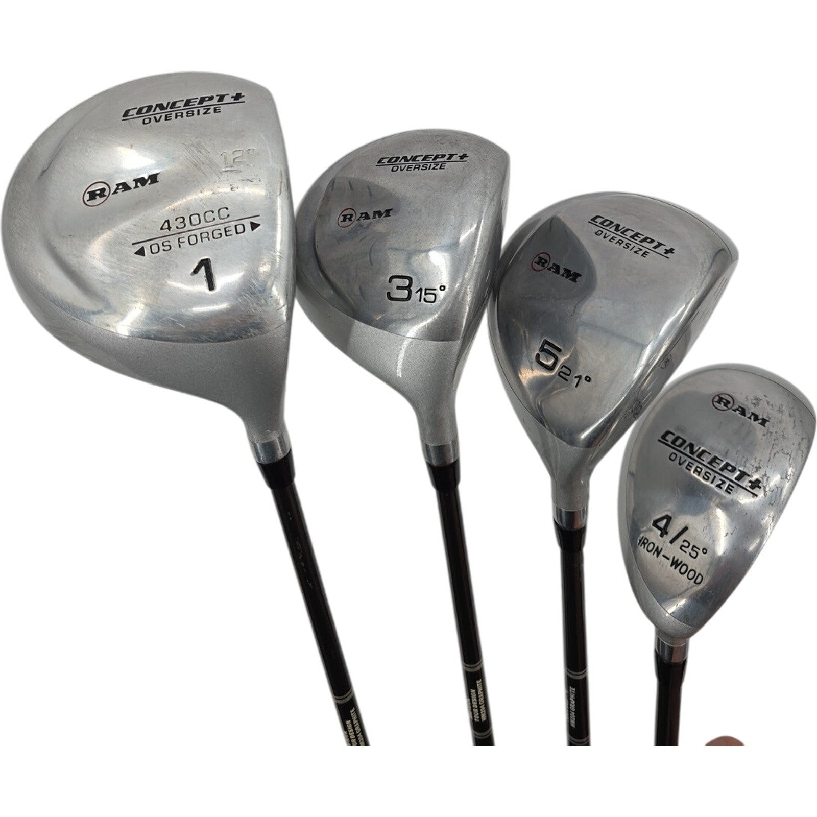 RAM Concept+ Oversize Metal Wood Golf Club Set Driver 3 5 4H RH Graphite Shafts