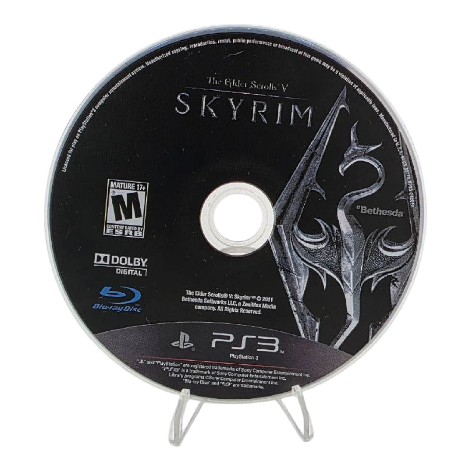 The Elder Scrolls V Skyrim PS3 PlayStation 3 Complete Game Tested 2011 No Manual