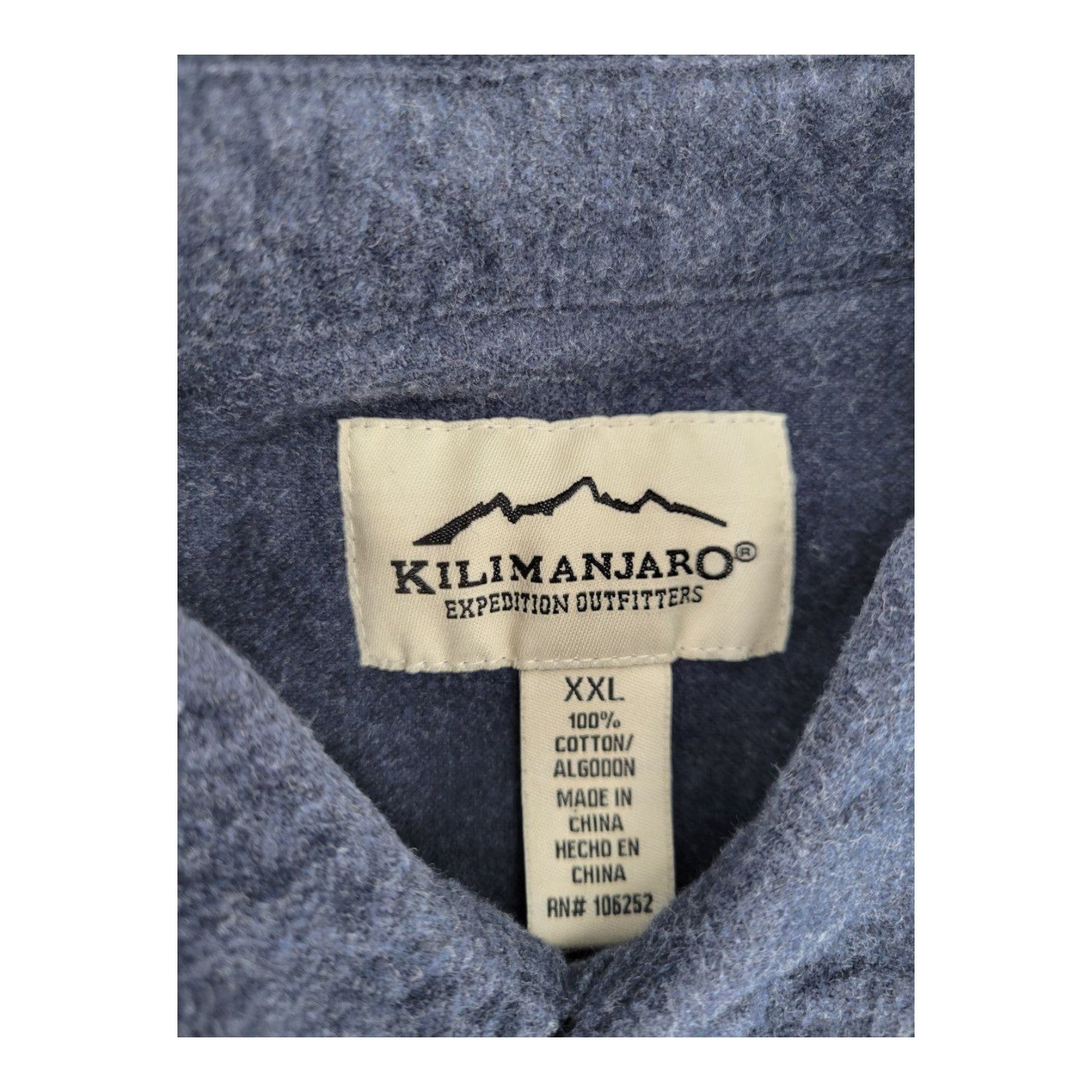 Kilimanjaro Expedition Outfitters Mens Navy Button Down Shirt Cotton XXL