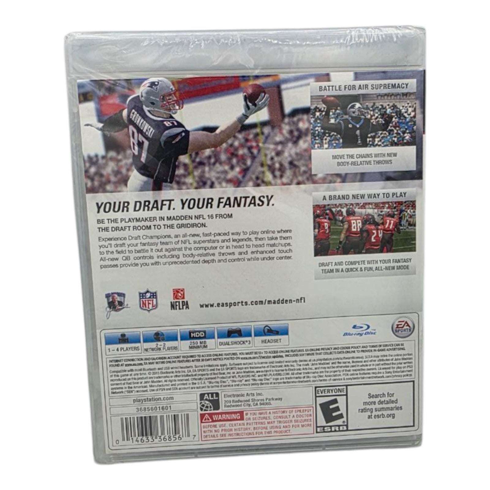 Madden NFL 16 Sony PlayStation 3 PS3 Football Video Game New Sealed