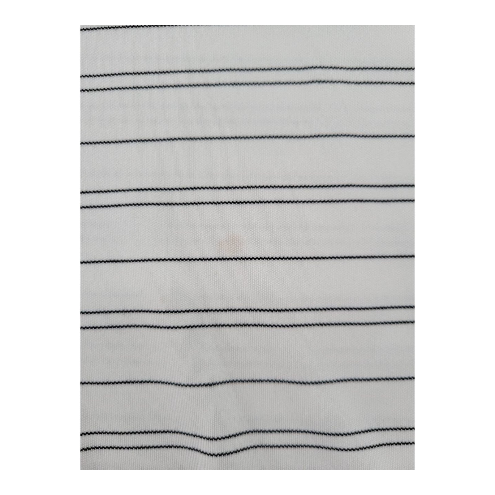 Levelwear Detroit Red Wings Polo Shirt White Black Striped Size M