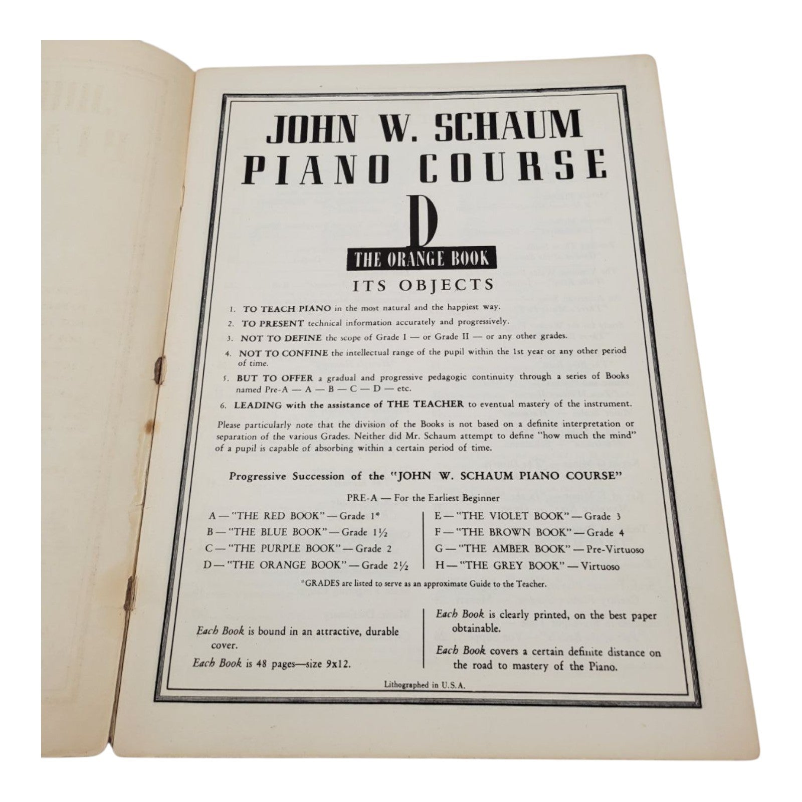 John W Schaum Piano Course and Recital Book Set 1945 Belwin Mills Publishing