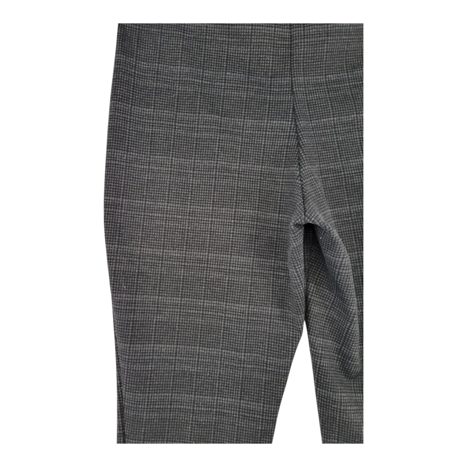 Harvé Benard Womens Gray Plaid Tapered Leg Pull On Pants Size S