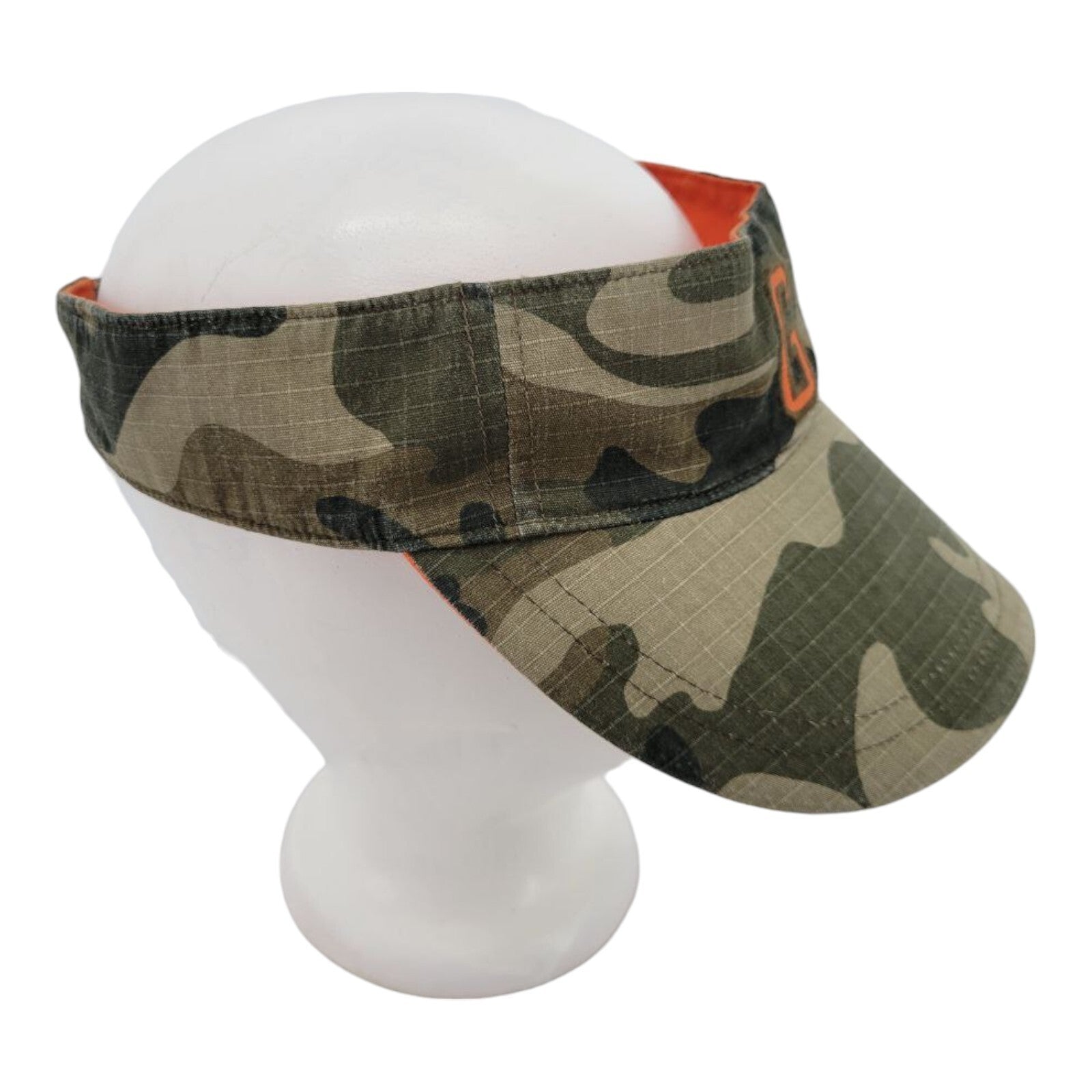 GAP Kids Camo Visor Green Orange Embroidered G Adjustable Hat L/XL
