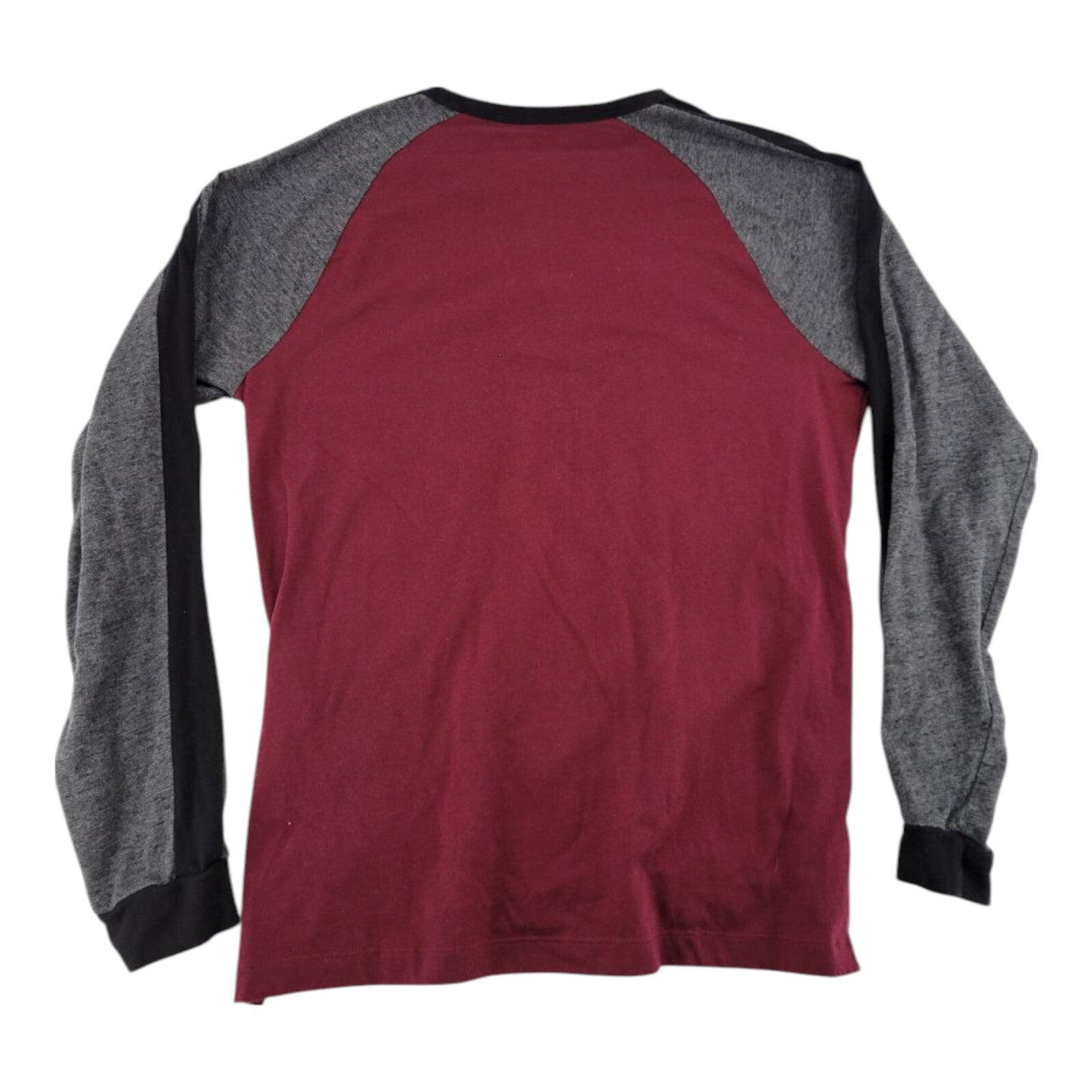 MSX by Michael Strahan Long Sleeve Shirt Maroon Gray Colorblock Size Medium