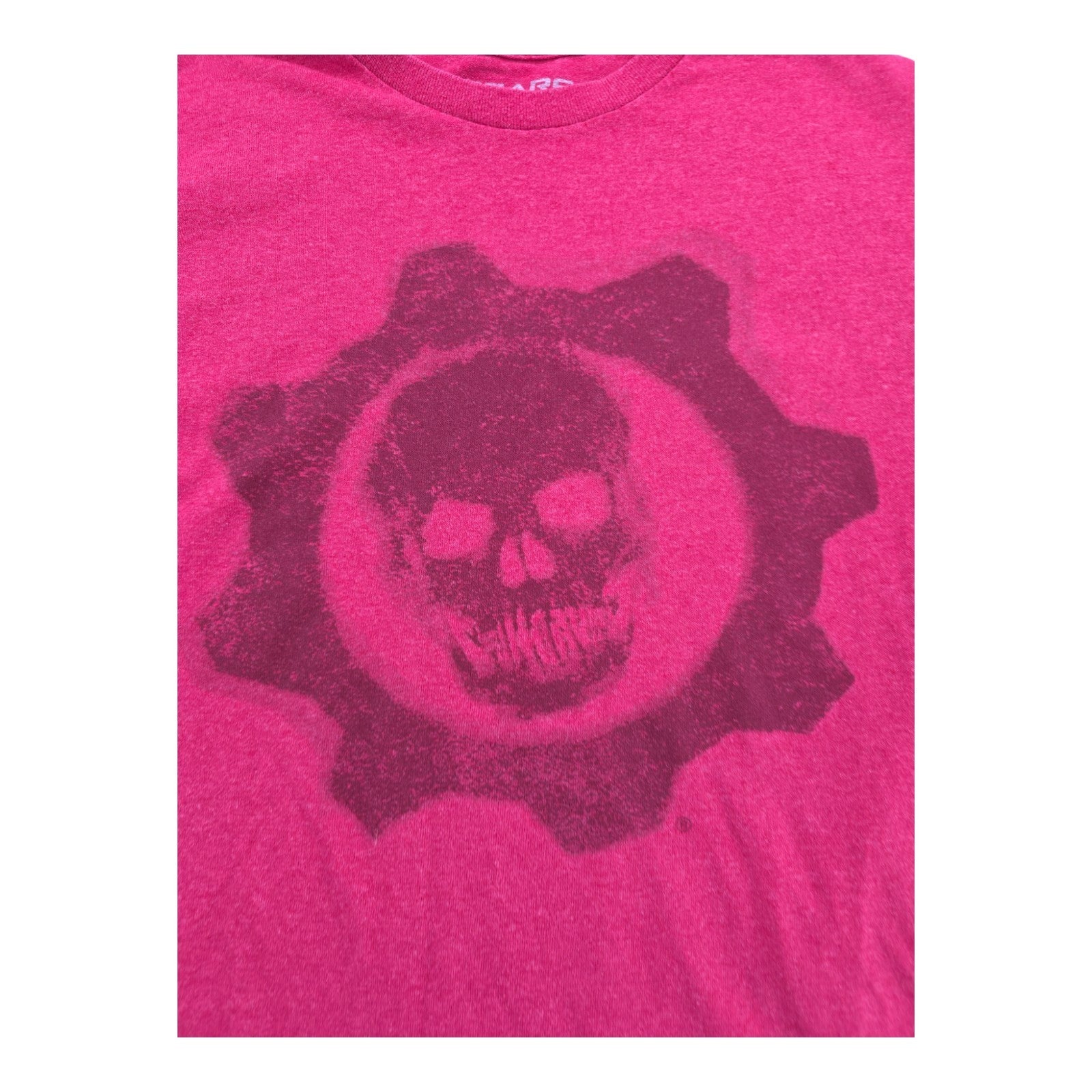 Gears Of War 1 Red Video Game Promo Gamer Nerd Crimson COGS T-Shirt Size S