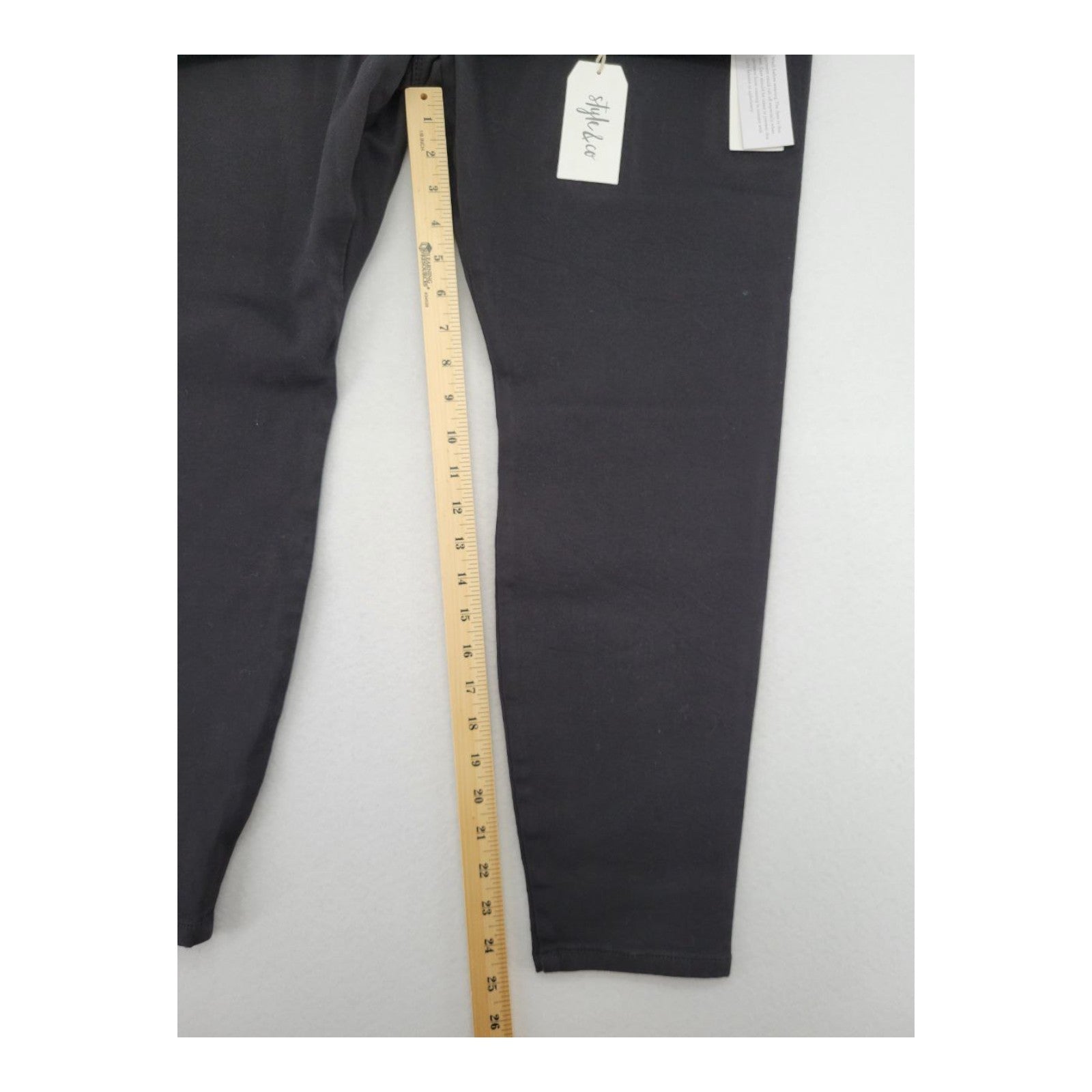 Style & Co Plus High Rise Jeggings 20W Black Ankle Seamless Pants