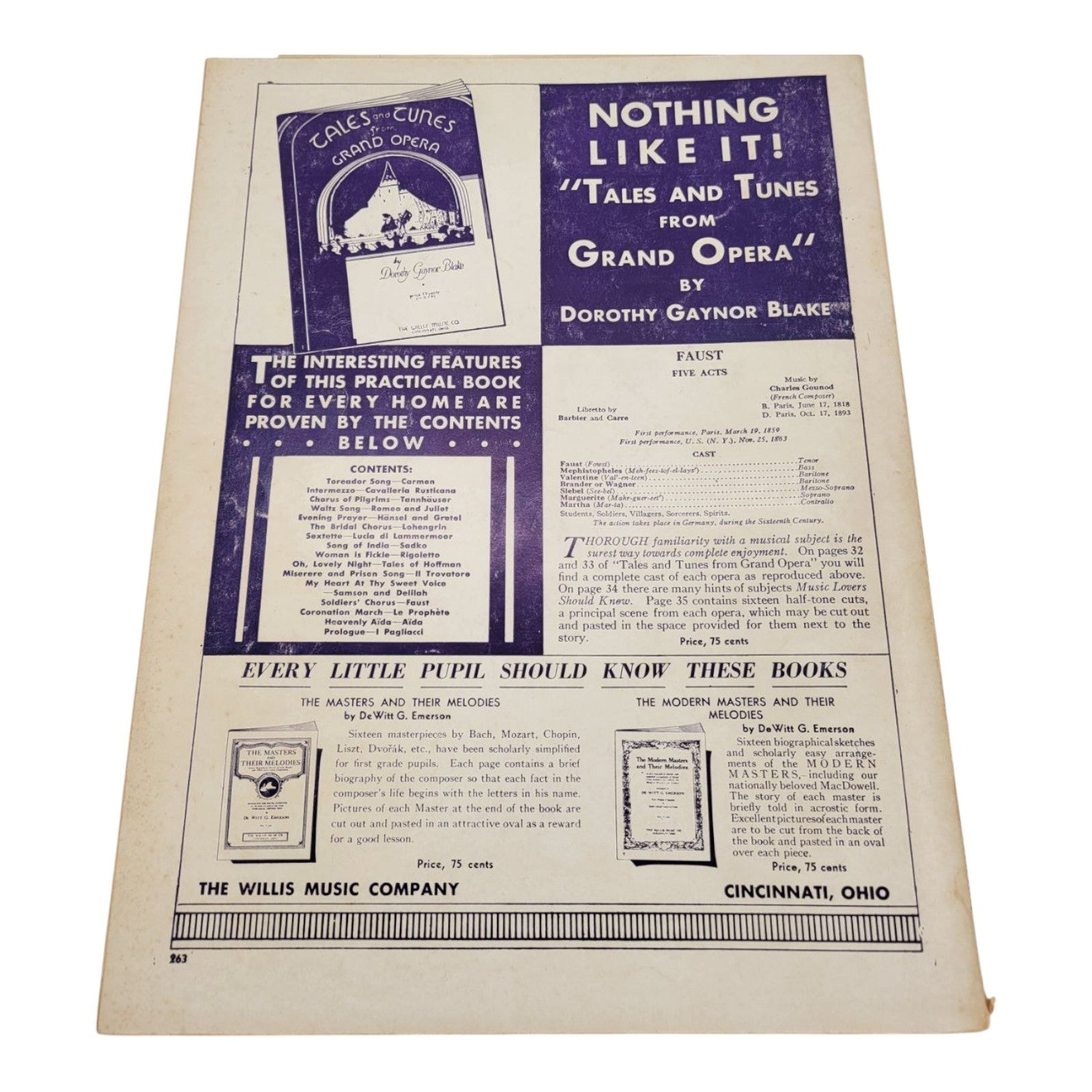 Music The Whole World Loves 53 Popular Melodies Piano Solos Wallis & Weber 1936