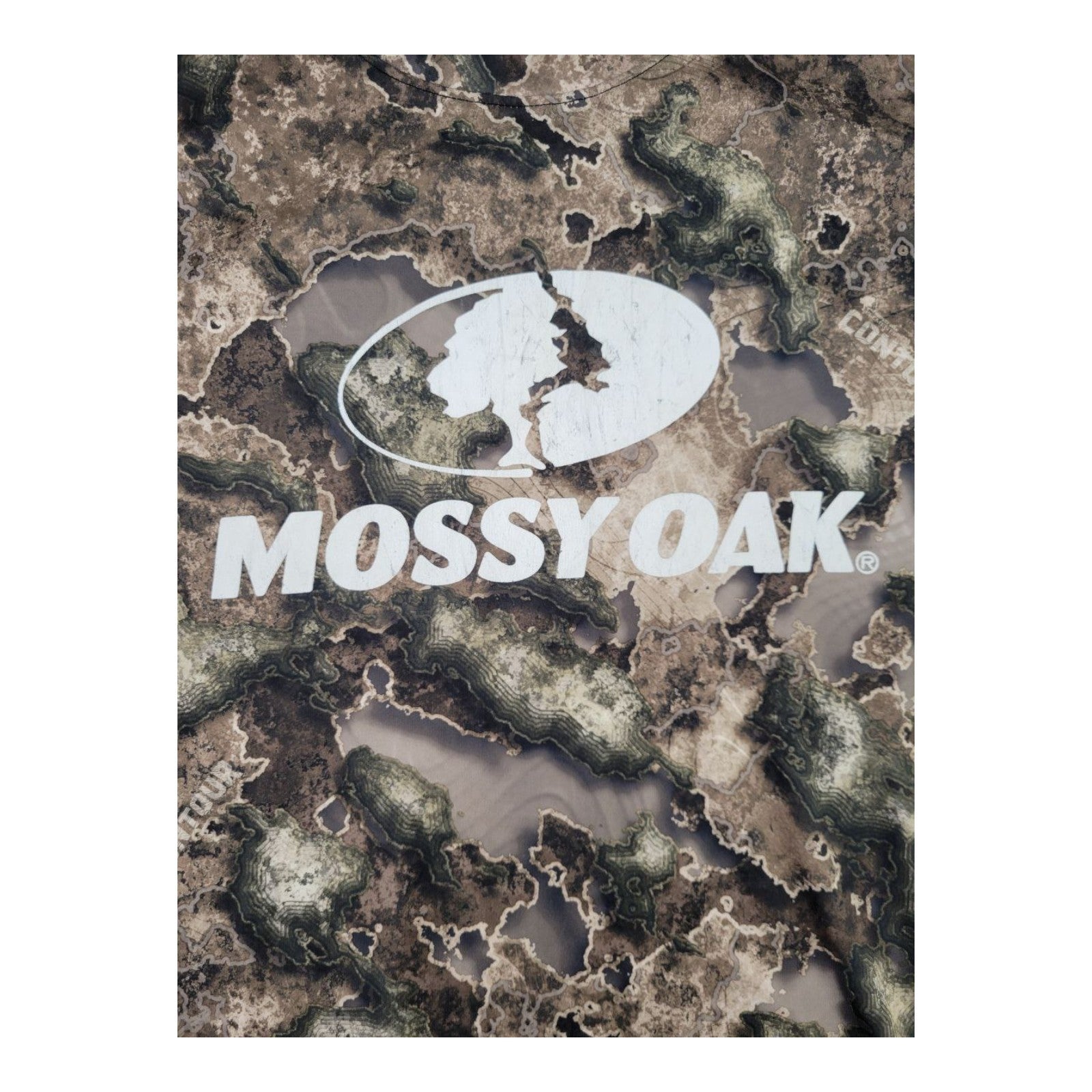 Mossy Oak Mens Camouflage Hunting Shirt Contour Camo Polyester Size XL